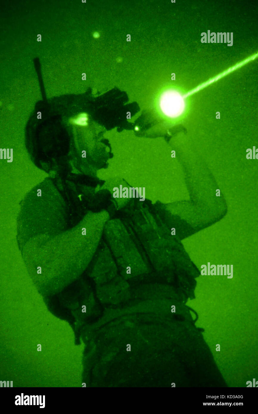 A U.S. Air Force Joint Terminal Attack Controller assigned to
