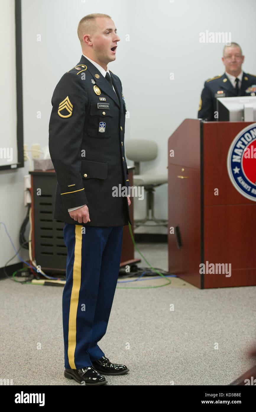 U.S. Army Col. Stephen B. Owens was promoted to brigadier general during a ceremony at The Adjutant General’s Office in Columbia, S.C., Dec. 6, 2015.  Owens currently serves as director of Joint Staff, overseeing and directing the administration of all South Carolina National Guard Joint Staff programs supporting South Carolina domestic response and homeland defense contingency operations. (U.S. Army National Guard photo by Sgt. Brian Calhoun, 108th Public Affairs/Released) ​ Stock Photo