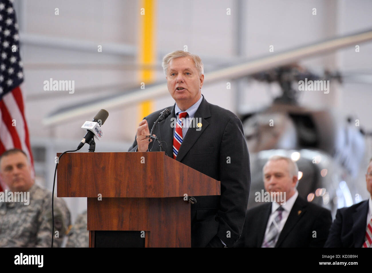 South Carolina U.S. Sen. Lindsey Graham speaks during the official