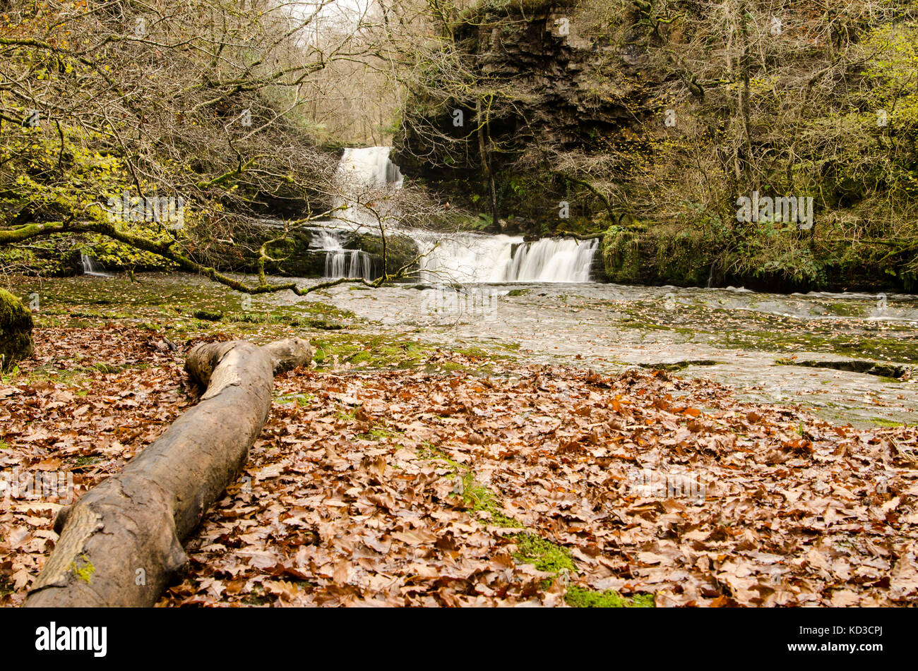 waling trails in Brecon Beacons waterfall  country Stock Photo