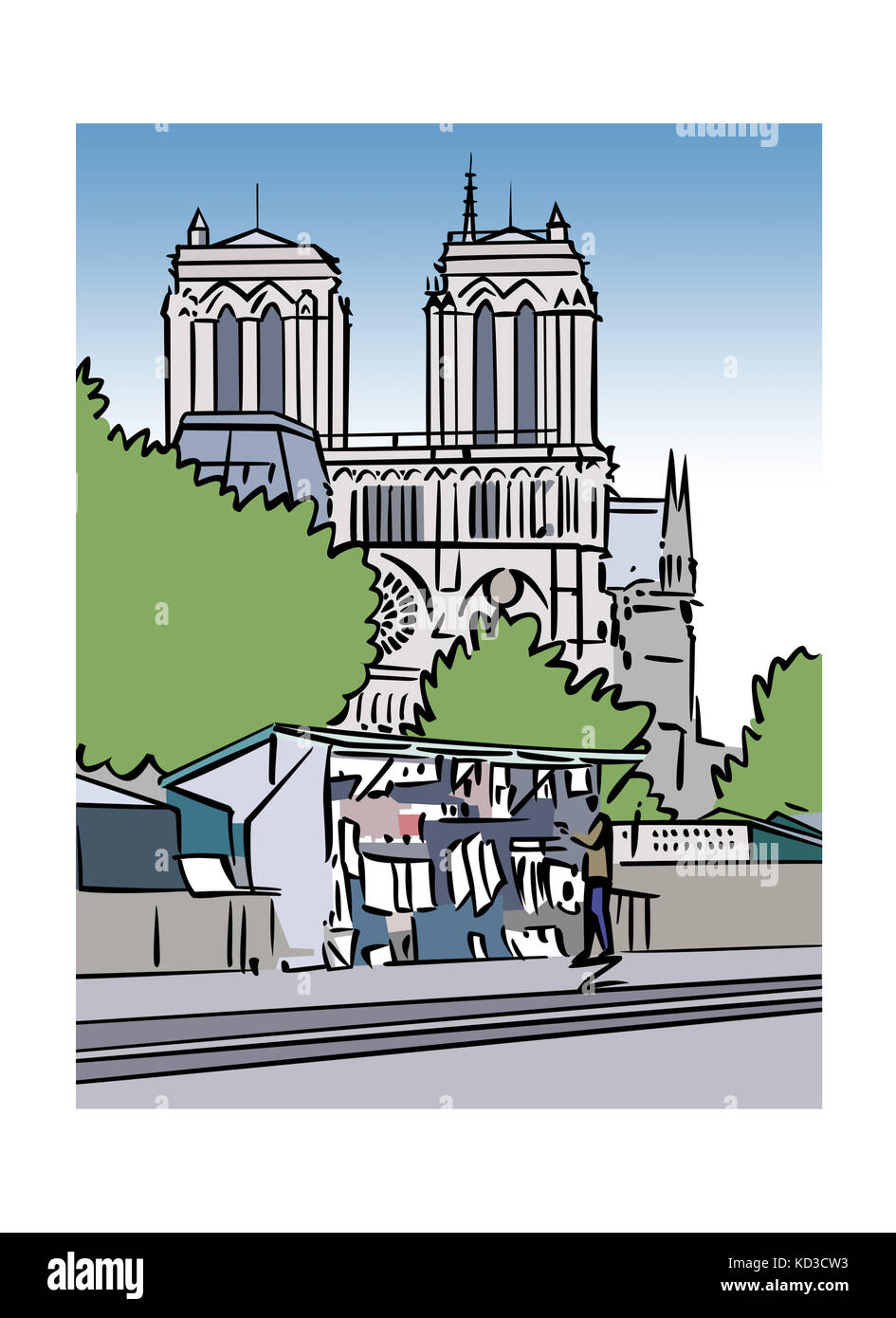 Notre dame cathedral exterior Cut Out Stock Images &amp; Pictures - Alamy