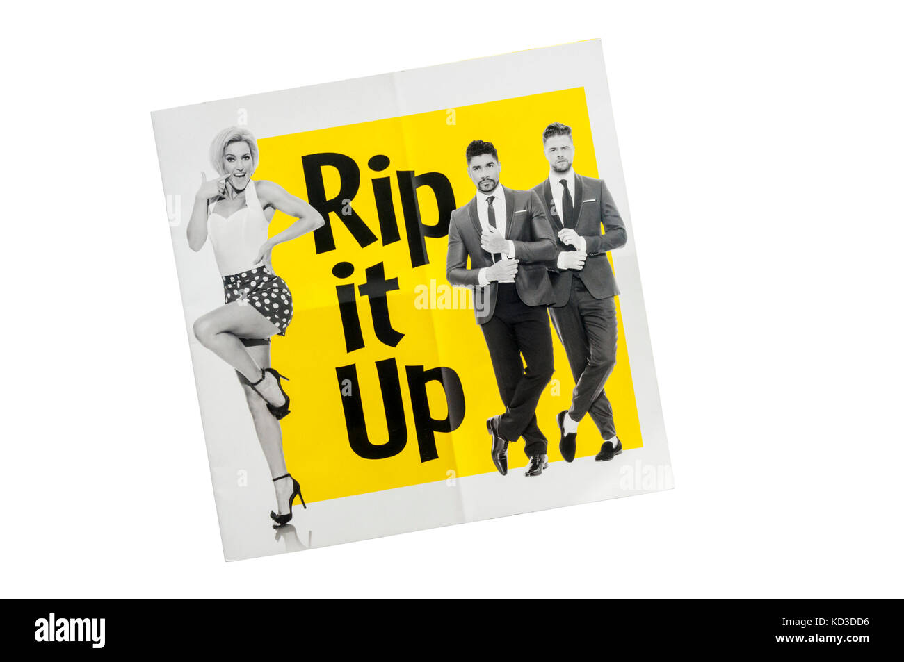Programme for the 2017 production of Rip it Up at the London Palladium.  Featuring dance and music from the 1950s. Stock Photo