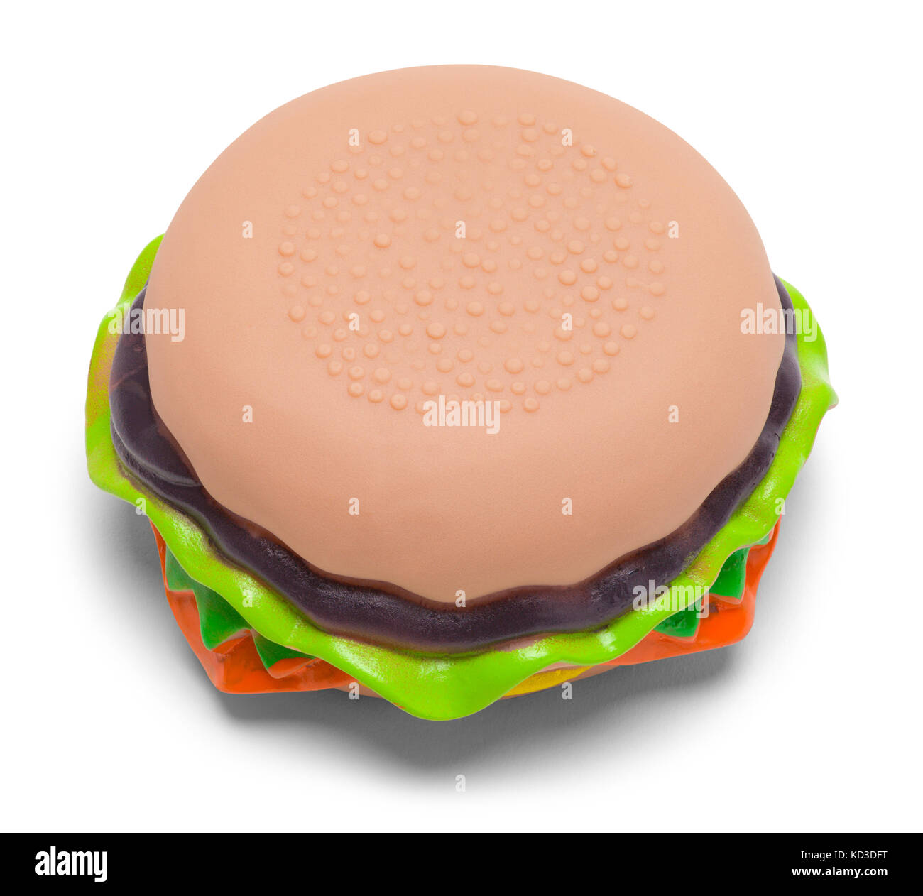 Hamburger squeaky toy top