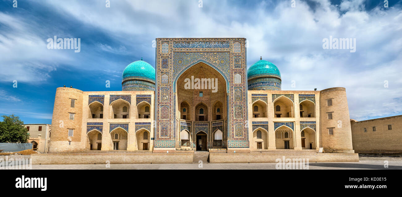 Mir-i Arab Madrasa at the Poi Kalyan complex in Bukhara, Uzbekistan Stock Photo