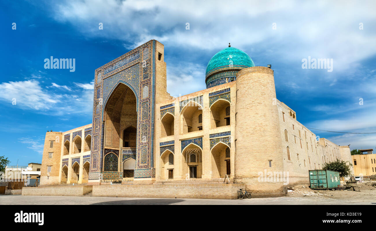 Mir-i Arab Madrasa at the Poi Kalyan complex in Bukhara, Uzbekistan Stock Photo