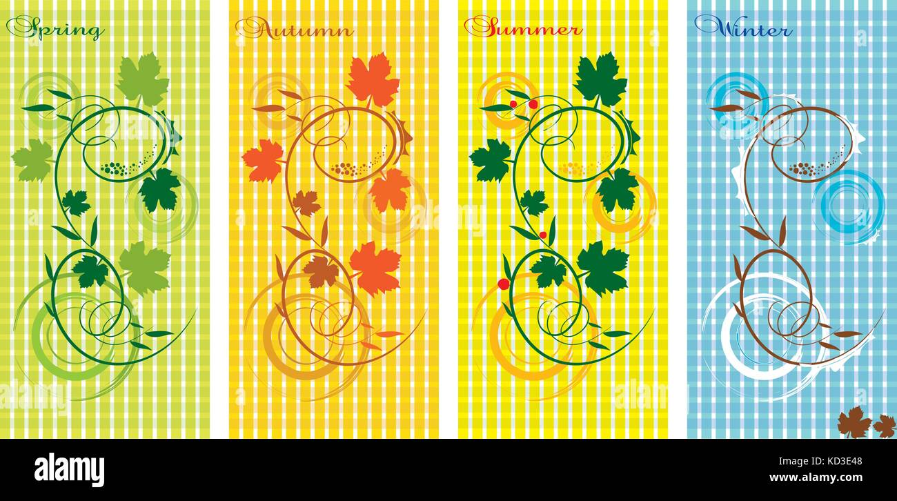 Spring summer autumn winter vector vectors hi-res stock photography and ...