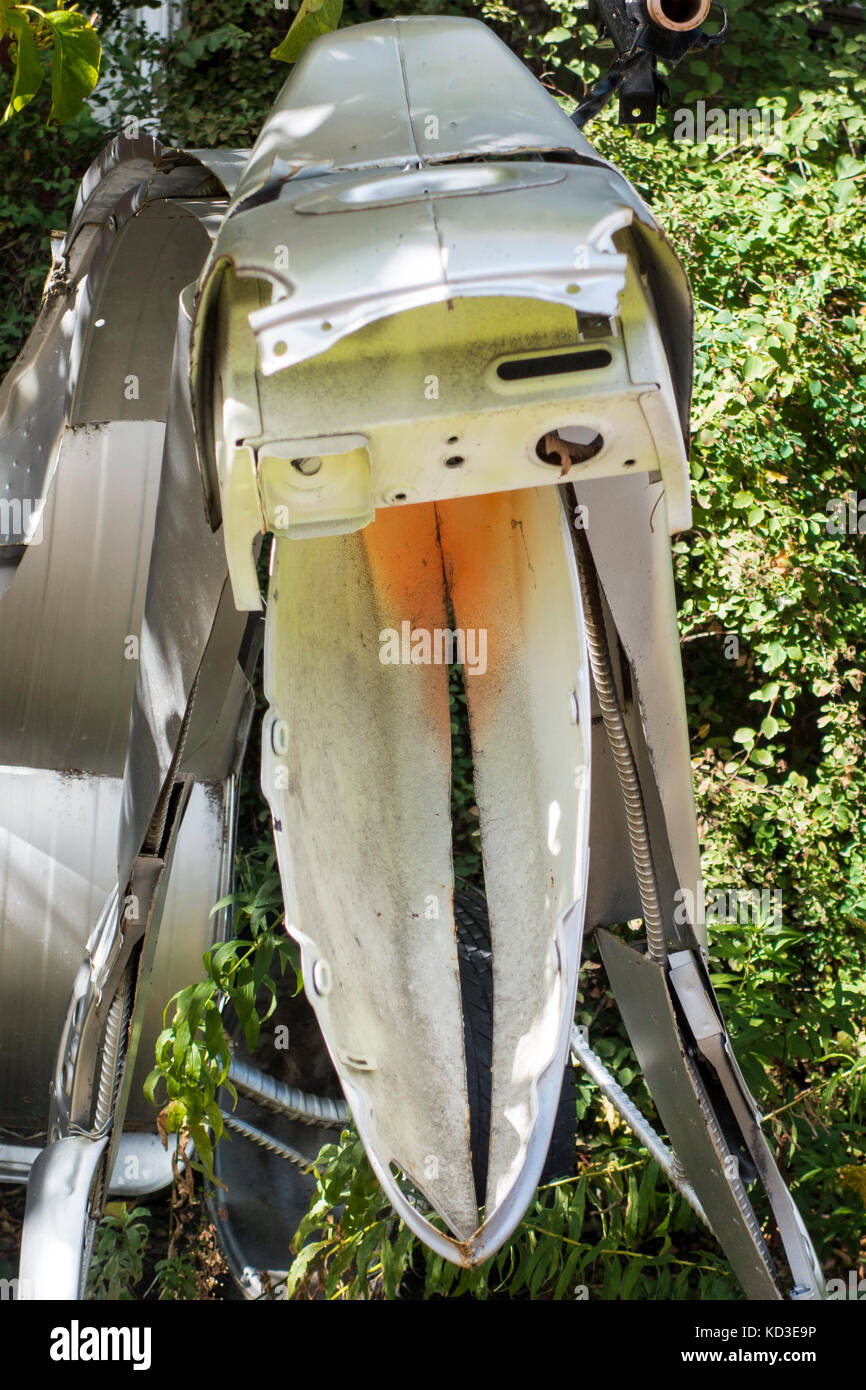 Insect sculpture by Moses Kofi along Agusta St. in Kensington Market in downtown Toronto, Ontario, Canada Stock Photo