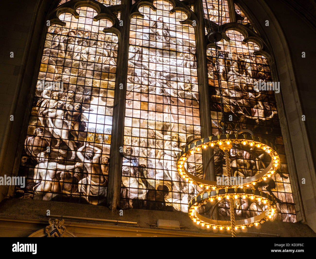 Stained glass Window, Chapel, Magdalen College, University of Oxford, Oxford, Oxfordshire