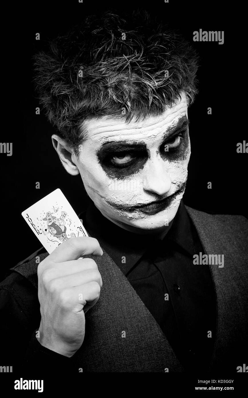 crazy joker face. Halloween Stock Photo - Alamy