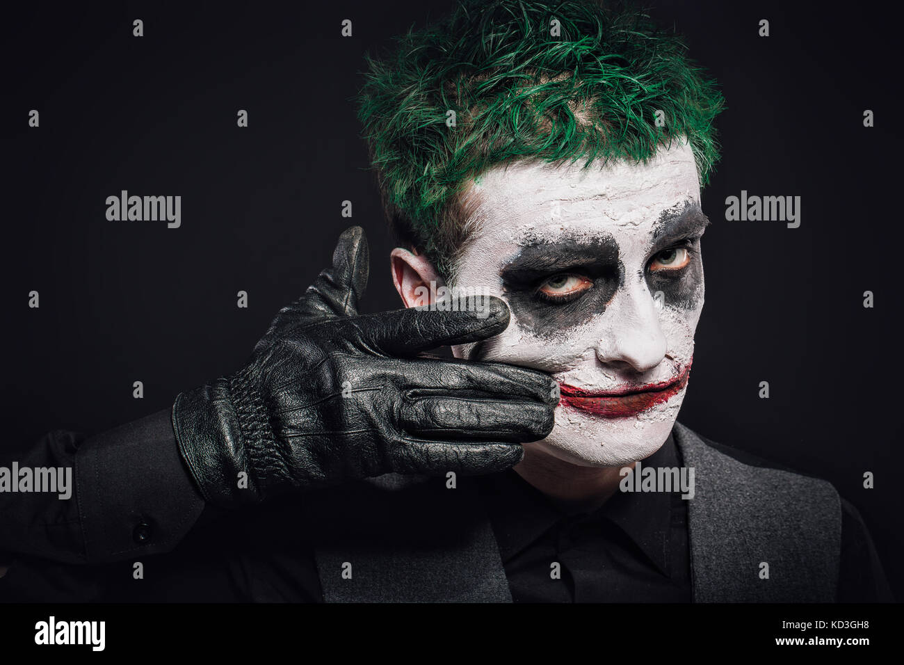crazy joker face. Halloween Stock Photo Alamy