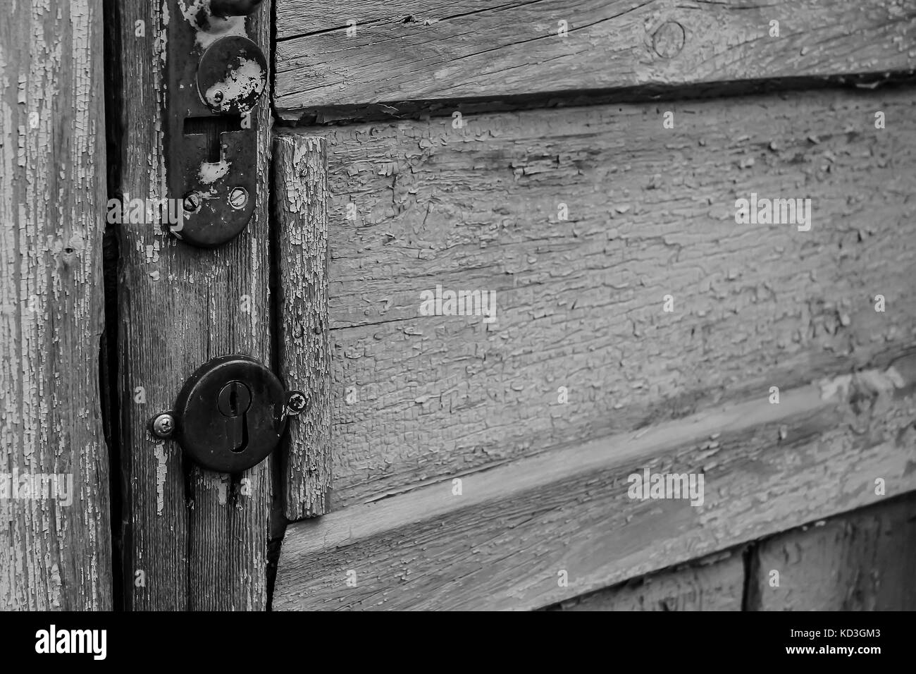 old paint on a dry wooden wall Stock Photo Alamy