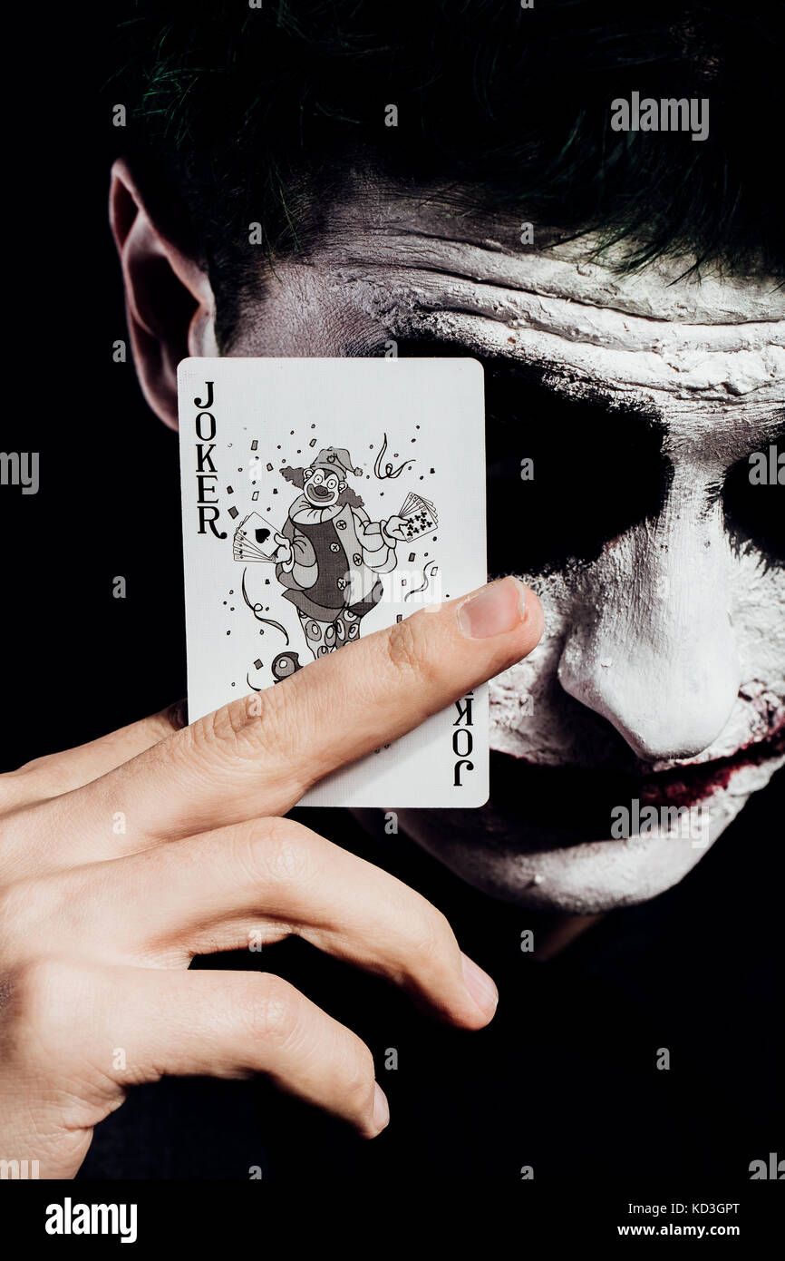 crazy joker face. Halloween Stock Photo Alamy