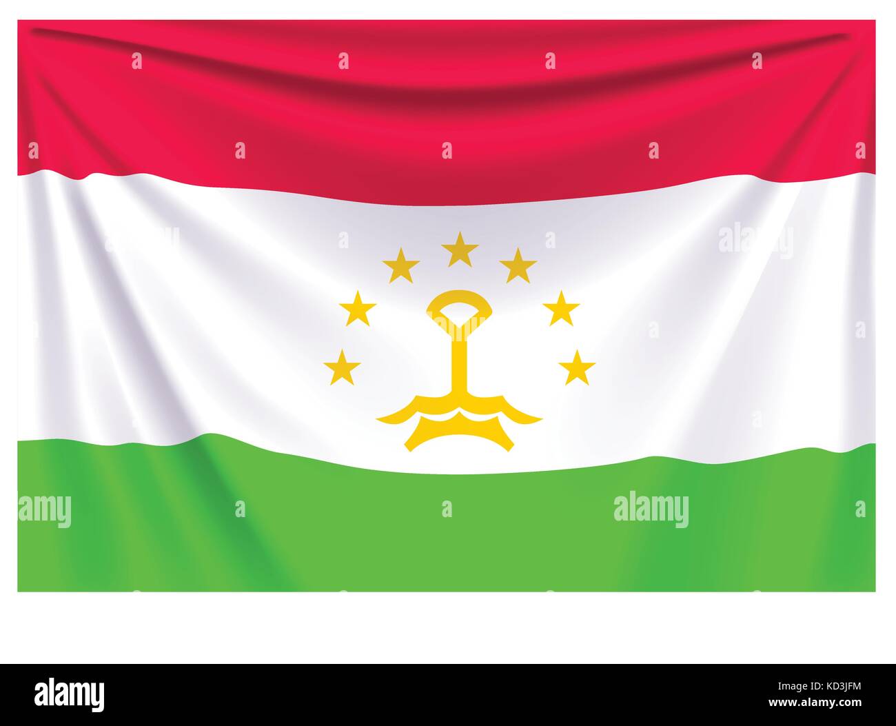 back flag tajikistan Stock Vector