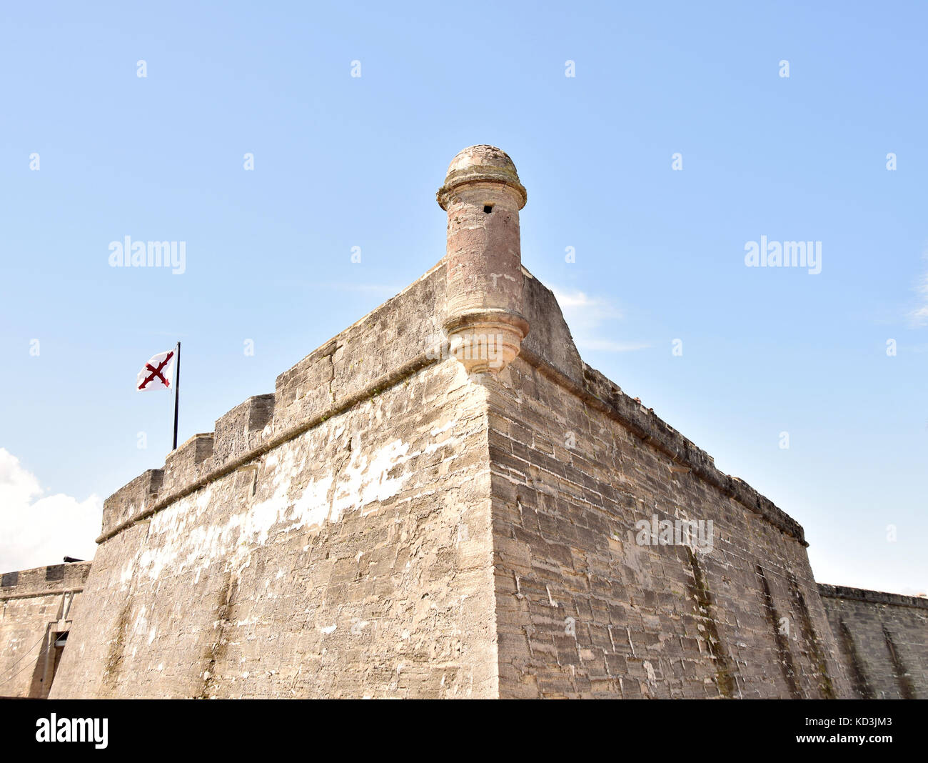 Castillo de San Marcos, landmark in St Augustine, FL, the oldest city in the USA Stock Photo