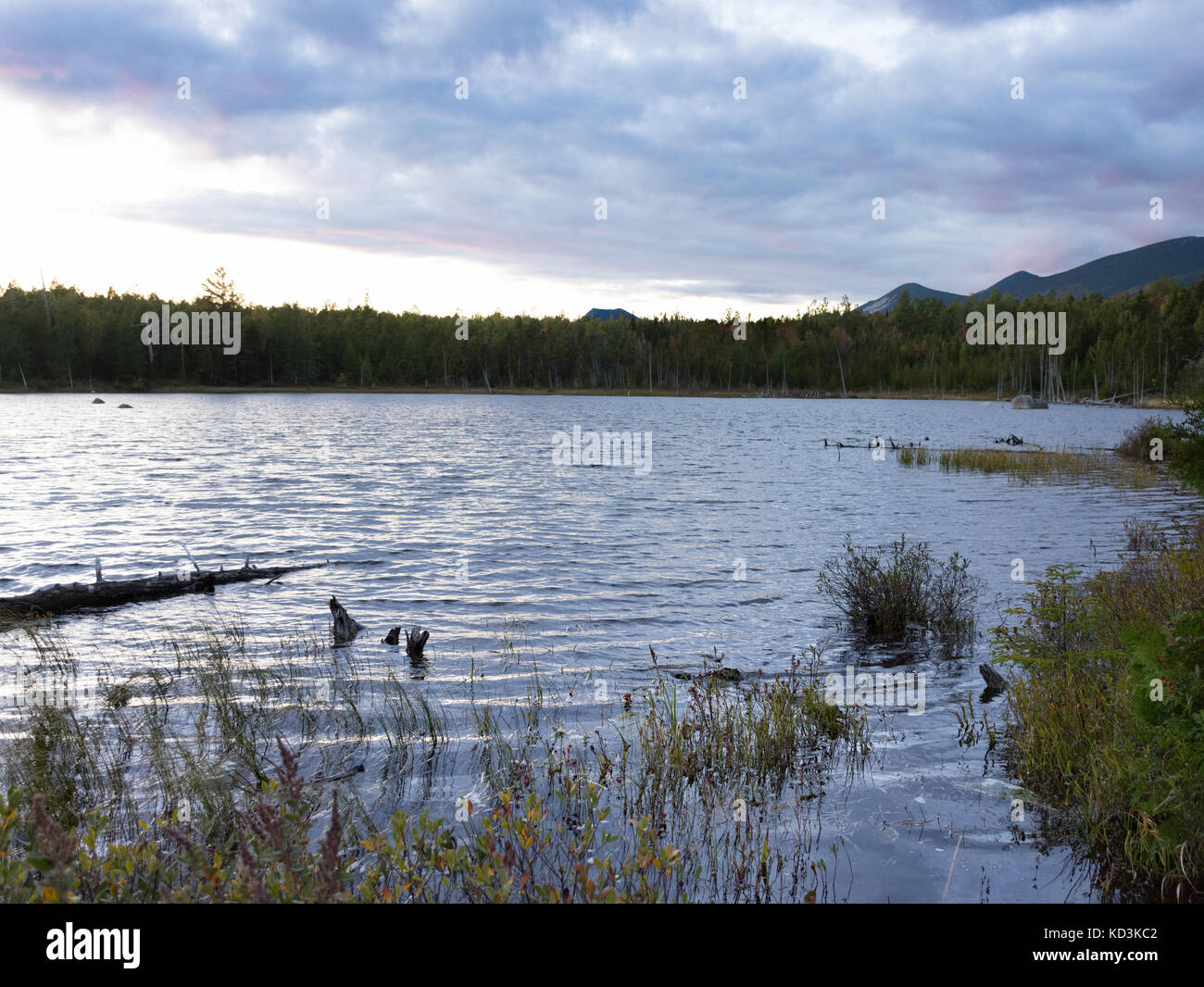 Stump Pond in Baxter State Park Maine with fall foliage in the Stock ...