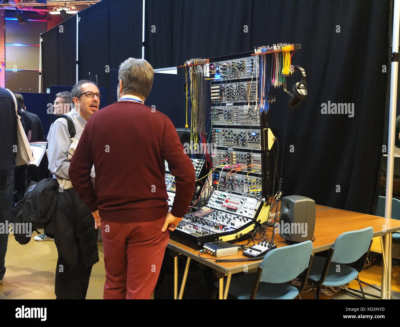 Modular synthesizers on display at Synthfest UK, The Octagon Centre, University of Sheffield (part of Sensoria Festival) Stock Photo
