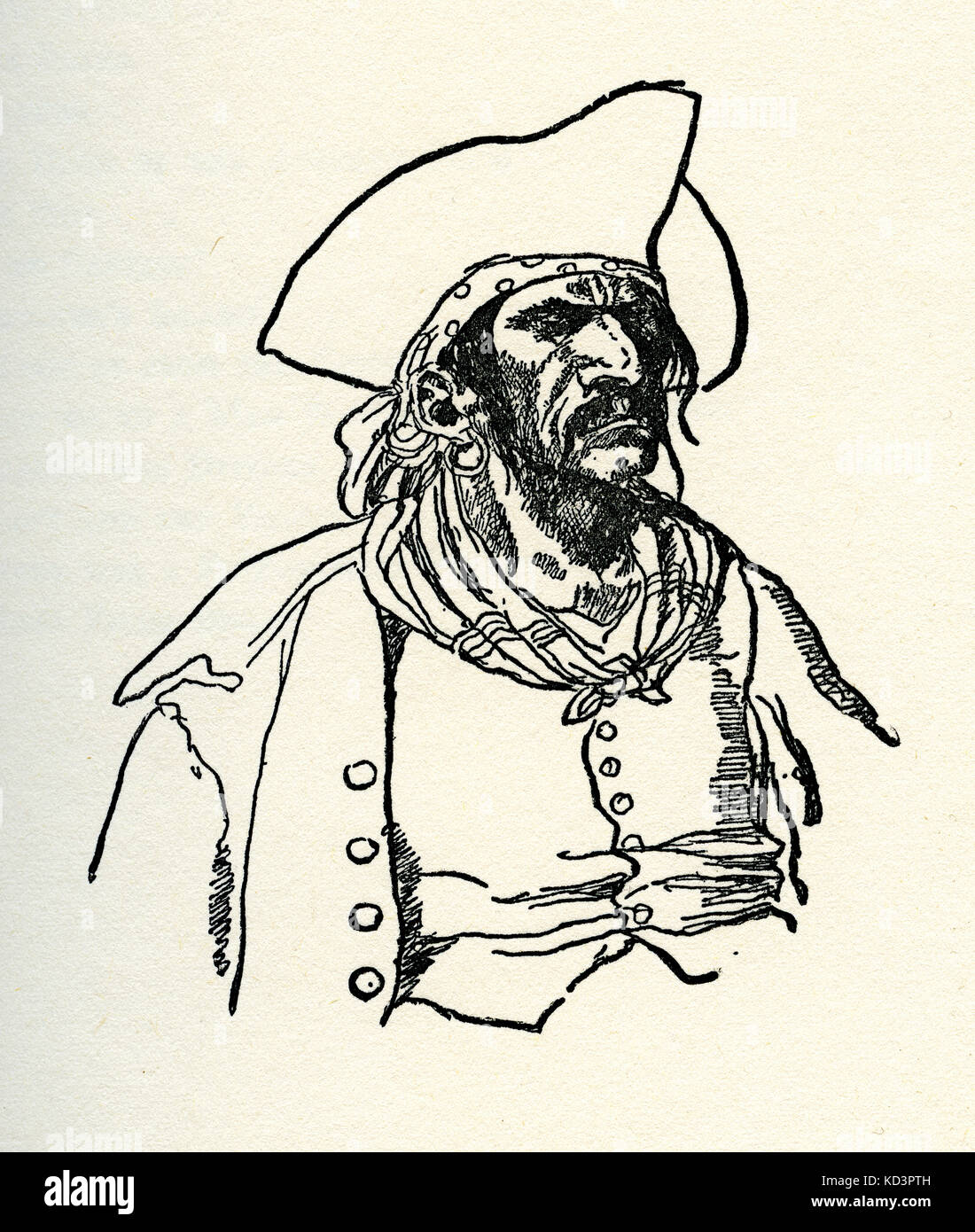 Pirate, illustration by Howard Pyle Stock Photo