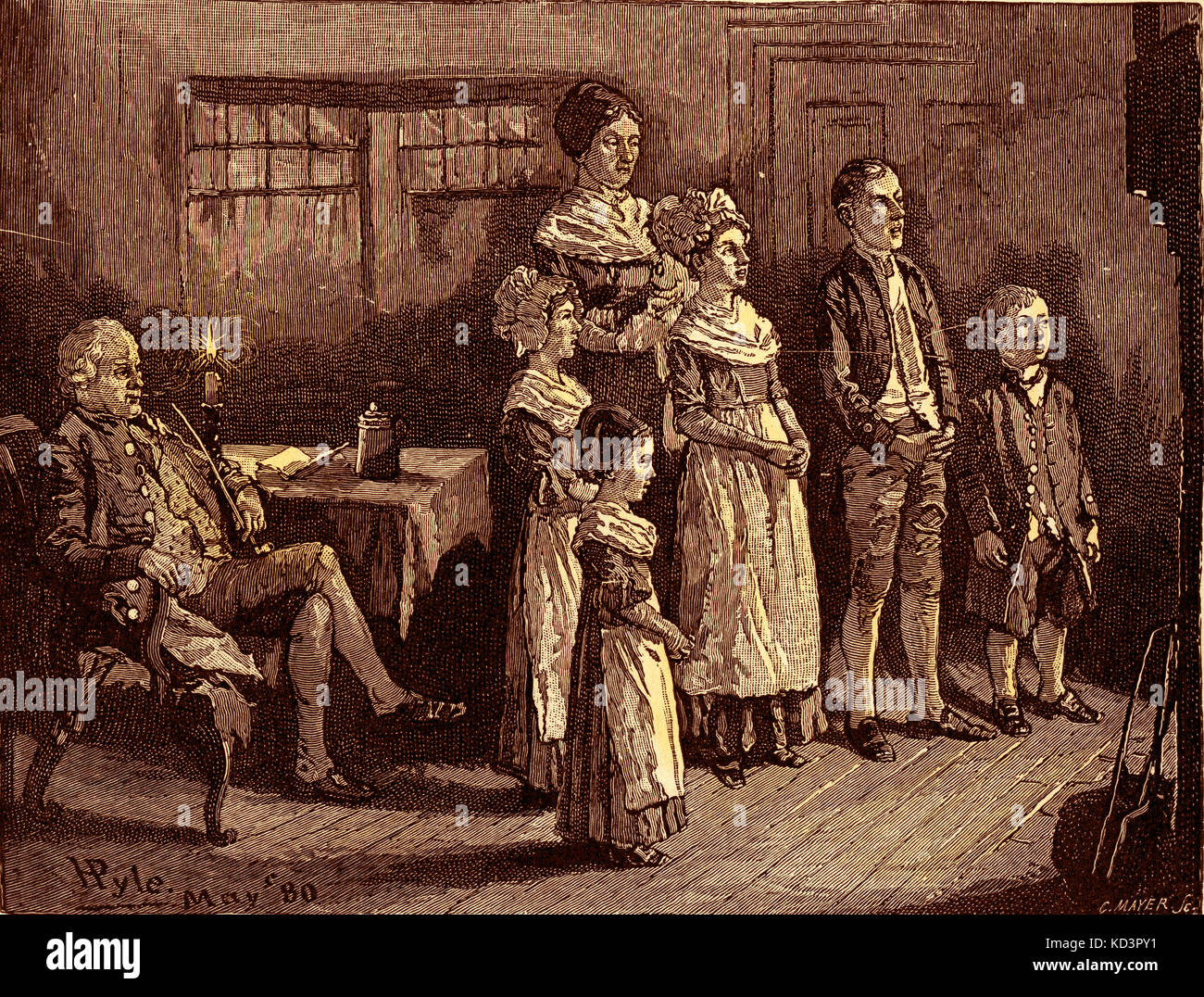 Dutch settlers in New Amsterdam (now New York) celebrating New Year