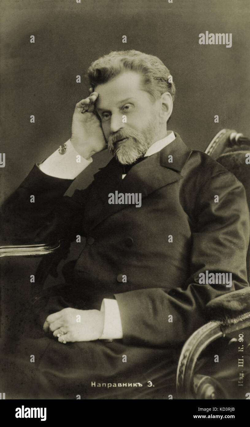 NAPRAVNIK,  Eduard - conducted première of Boris Godunov by Mussorgsky. Composed his pwn operas: Dubrovsky (1895), & Francesca da Rimini (1902) Russian conductor, 1839-1916 Stock Photo