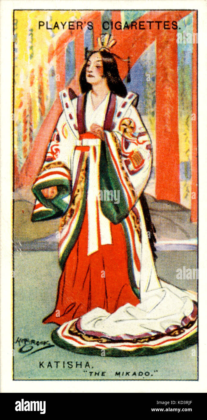 GILBERT & SULLIVAN -  Katisha from 'The Mikado' . Player's Cigarettes Card. Stock Photo
