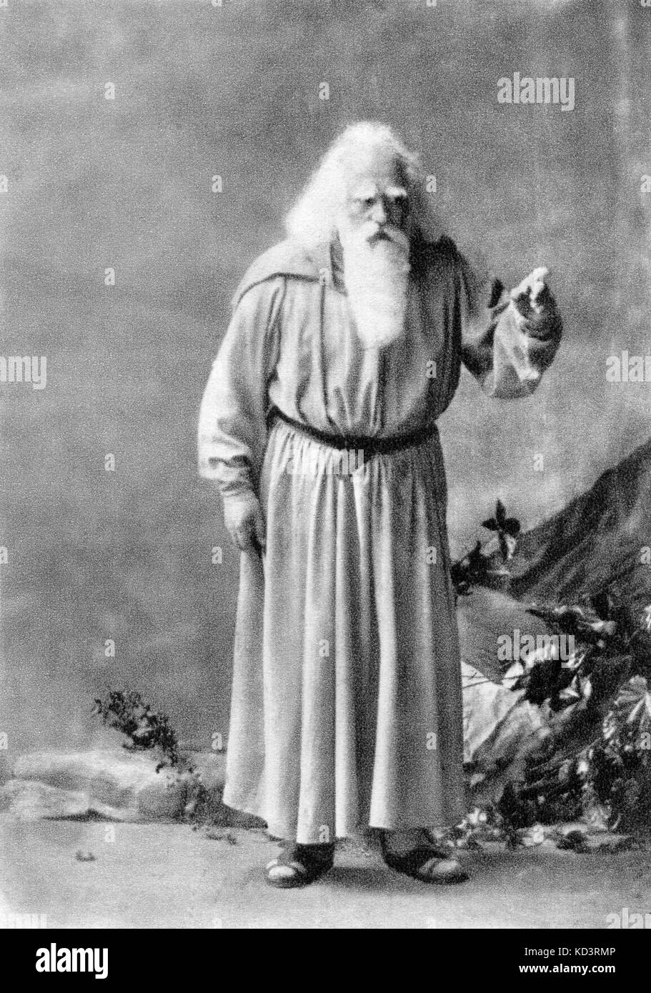 Richard Wagner 's opera Parsifal - with Emil Scaria, creator of the role of Gurnemanz, 1882. ES: Austrian bass (1838-1896) Stock Photo