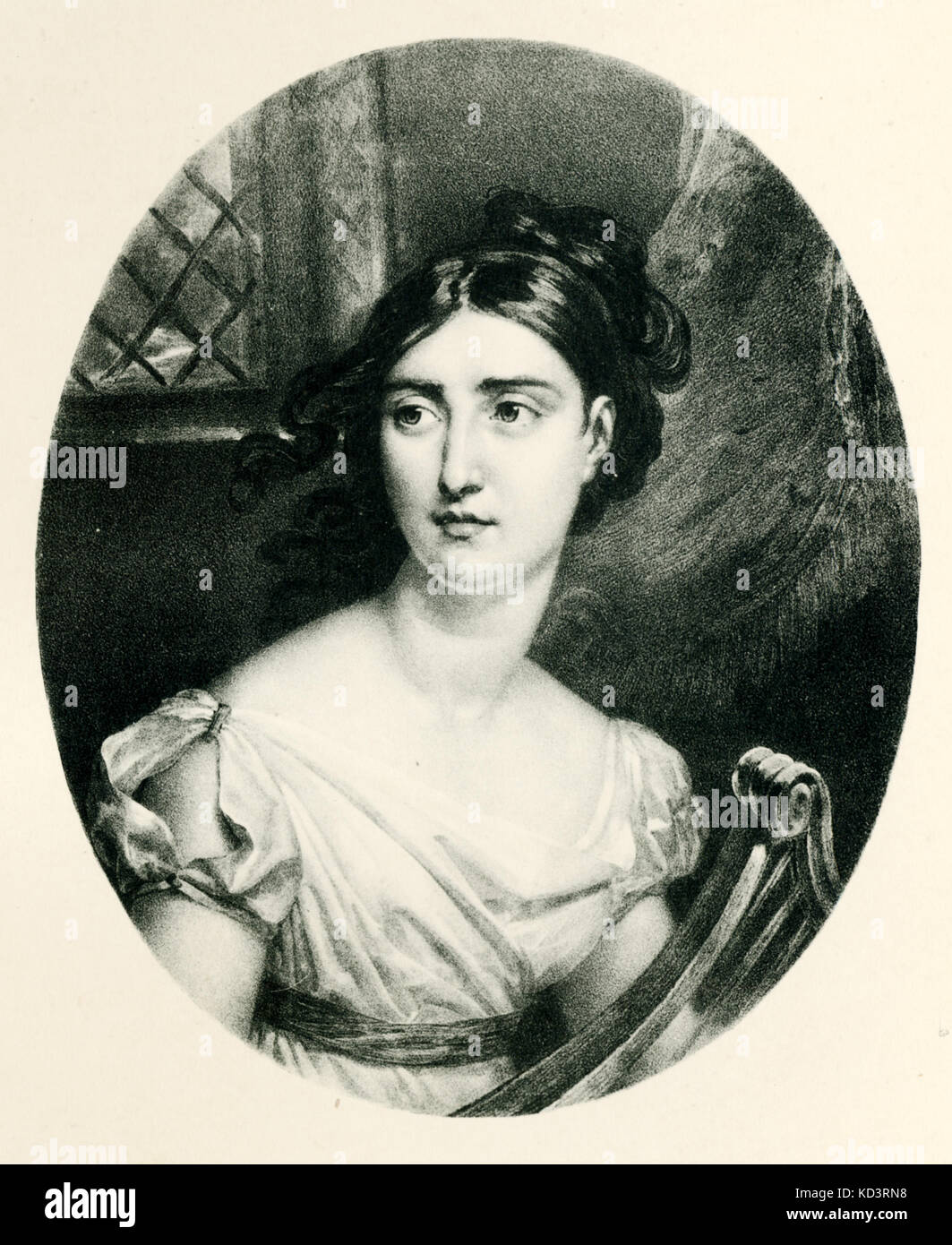 PASTA, Giuditta - as Desdemona Attained first great success as Desdemona in Paris 1821 season. Italian soprano, 1797-1865 Stock Photo