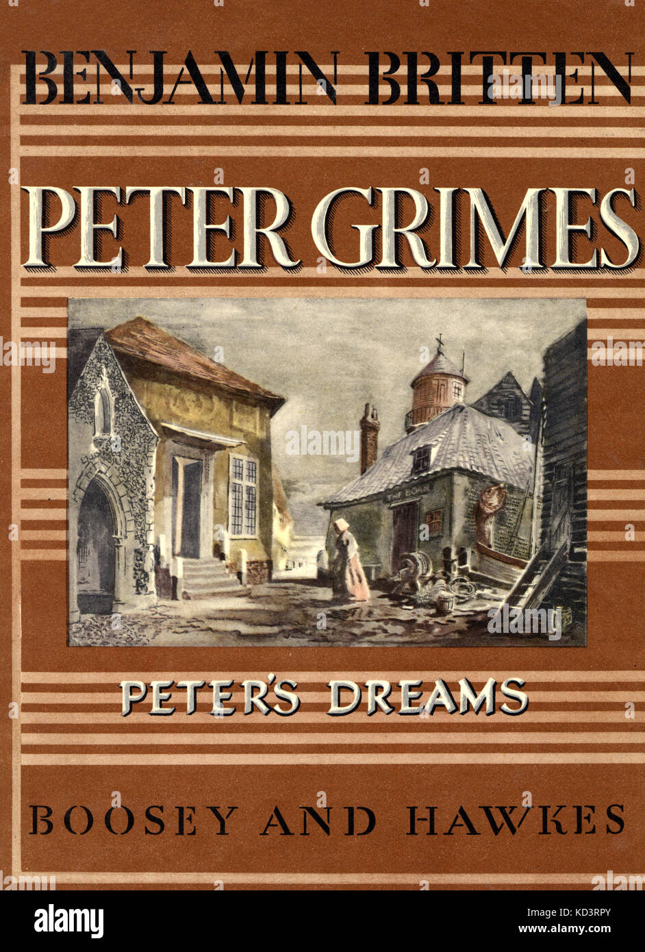 Benjamin BRITTEN - Peter Grimes - Score Cover for 'Peter's Dreams'. Published by Boosey & Hawkes, New York, 1945.  English composer, conductor and pianist (1913-1976). Stock Photo