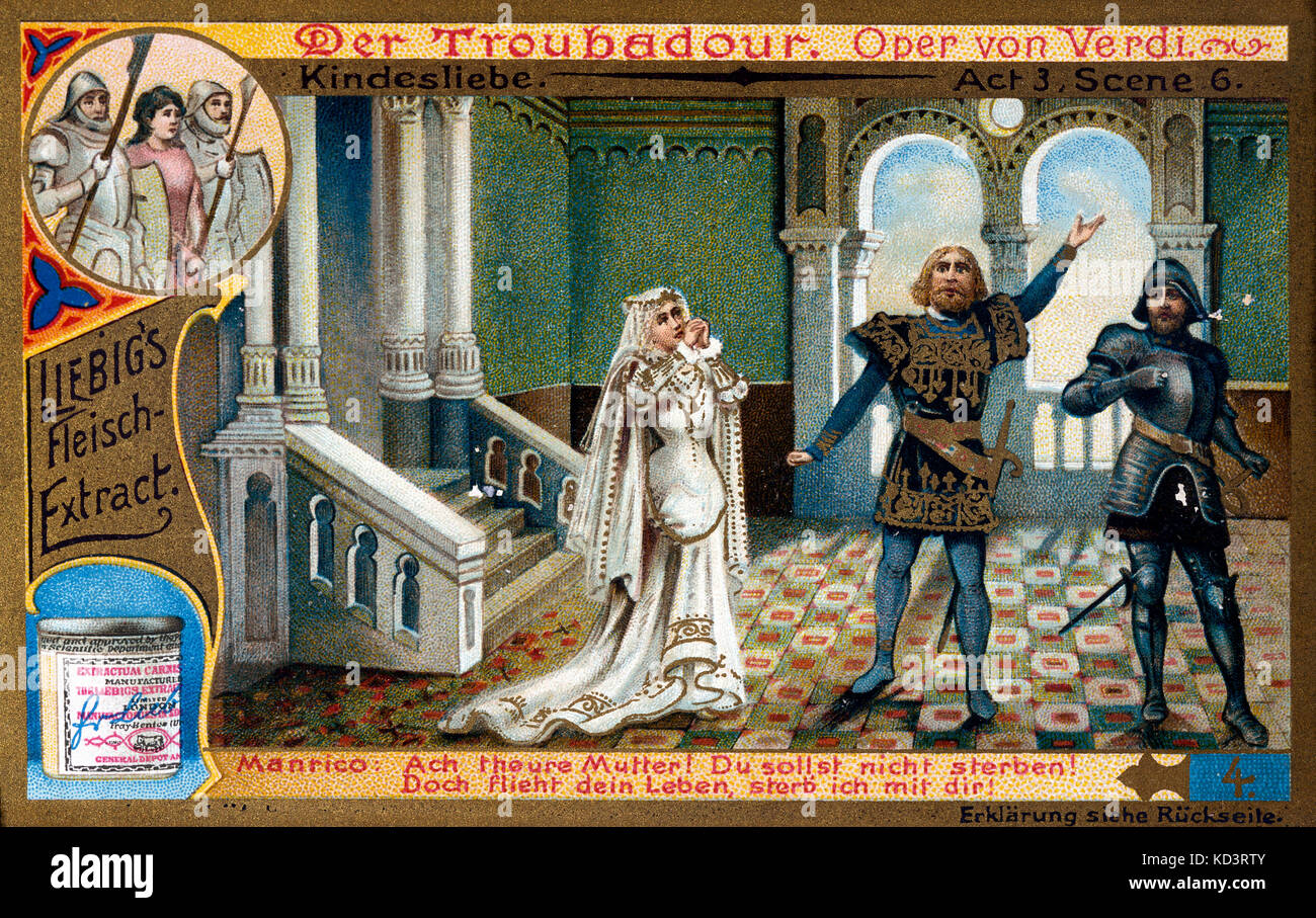 Verdi's 'Il Trovatore', Act 3 Scene 6. Caption reads 'Childlike Love