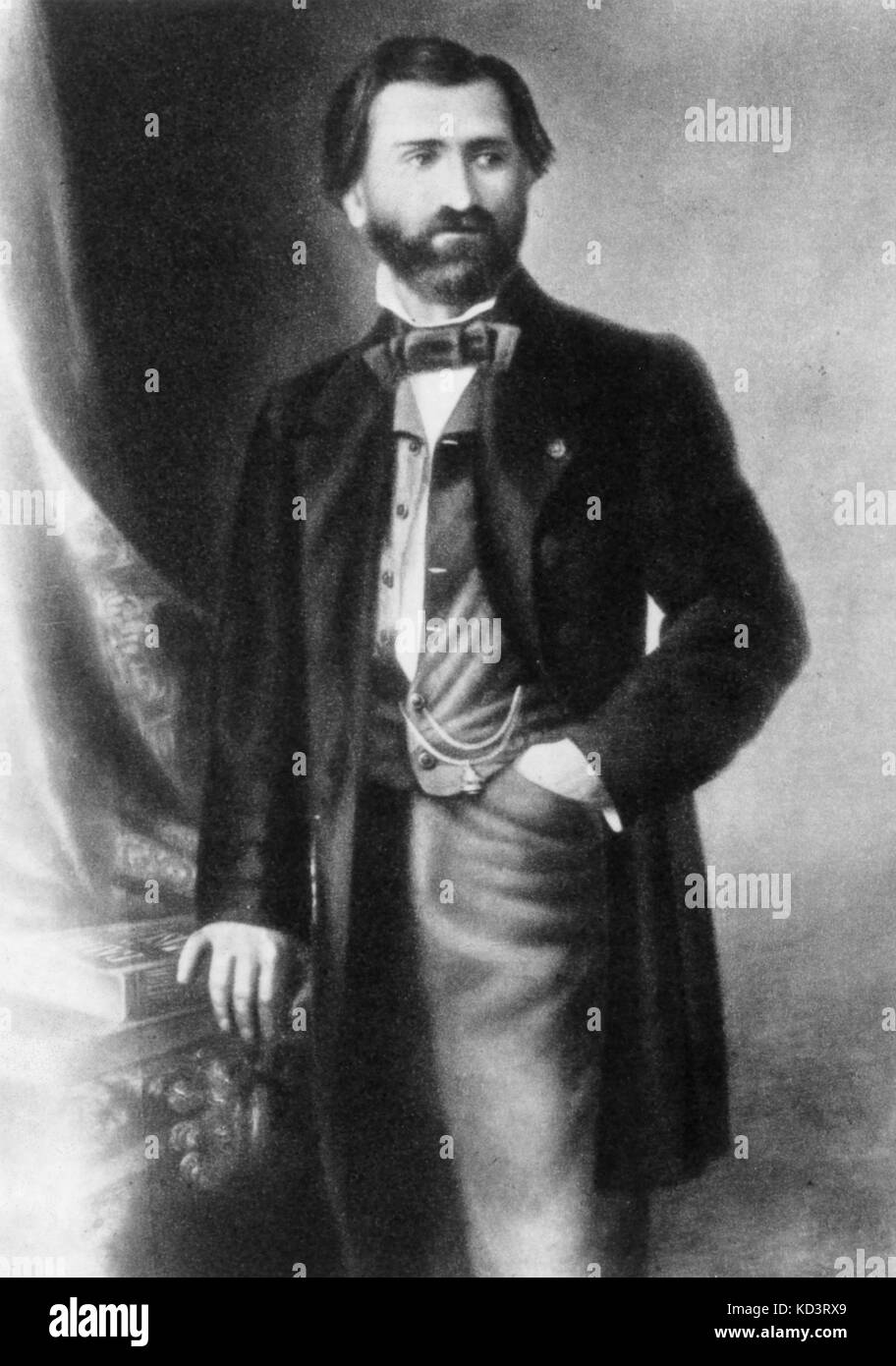 Giuseppe Verdi, 1859. Portrait by Achille Scalese (1813-1901). Italian composer,  9 or 10 October 1813 - 27 January 1901. Stock Photo