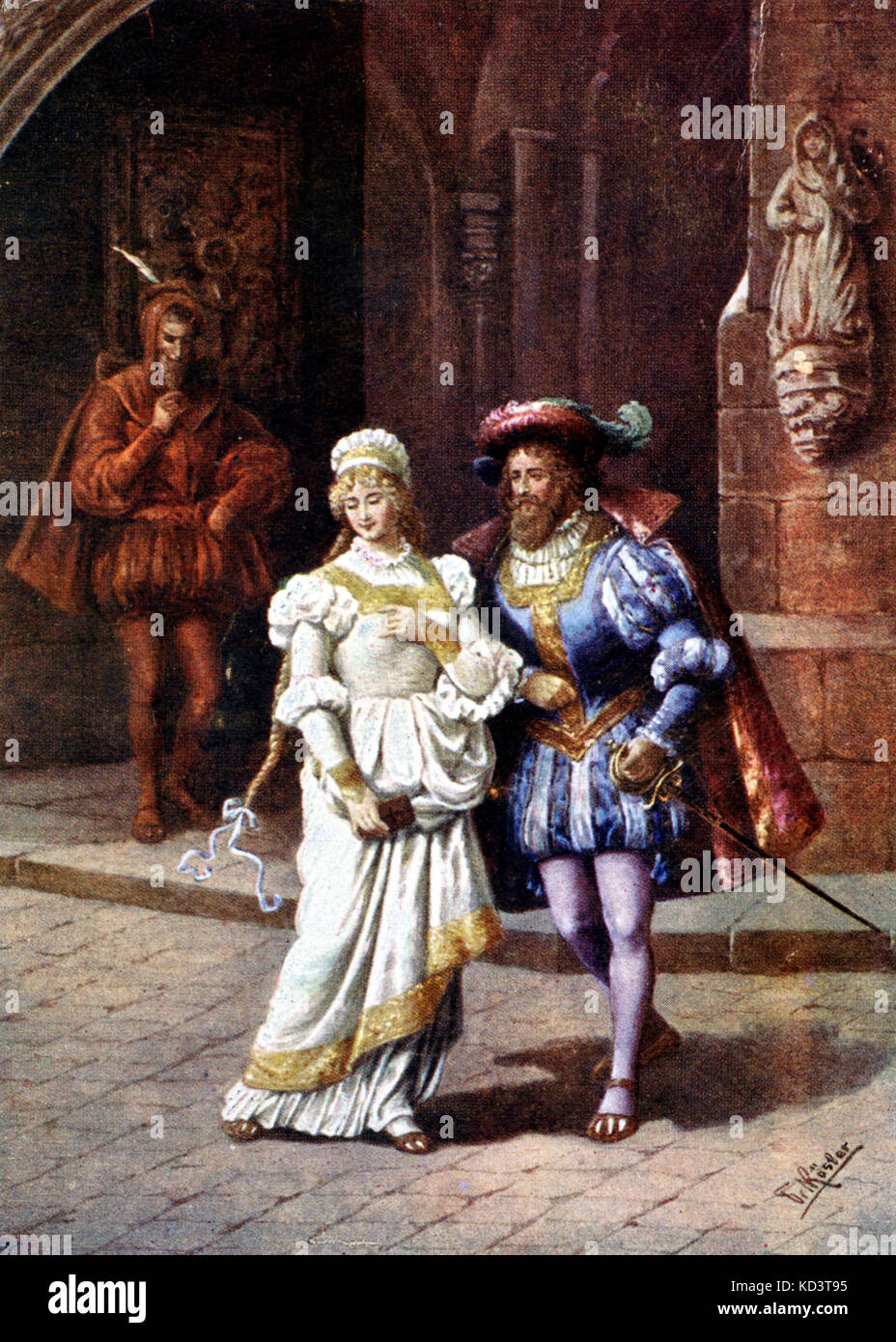 Scene from Gounod's Faust story, as portrayed in his operatic version