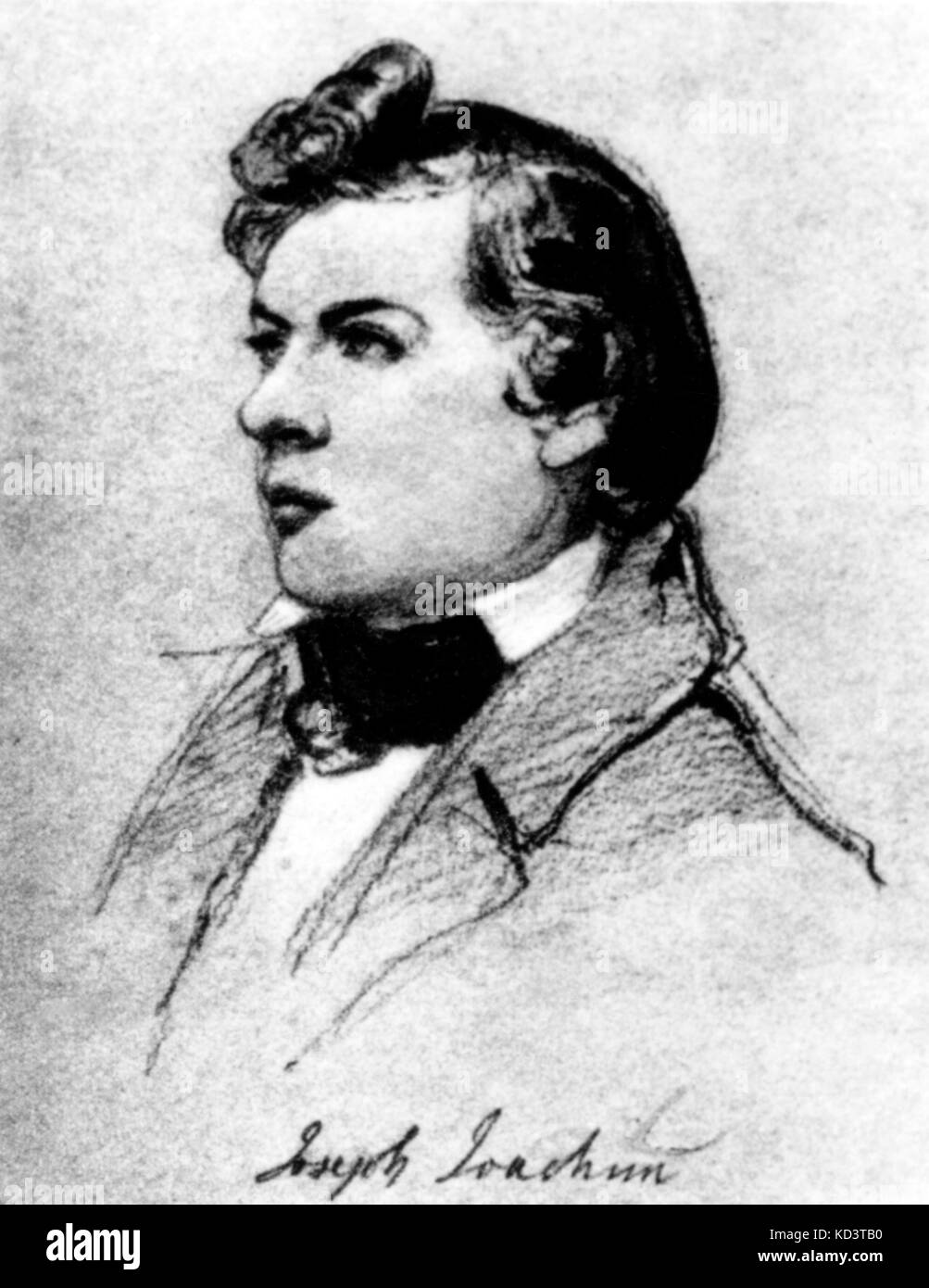 Joseph Joachim portrait of the young Hungarian (Germanized) violinist