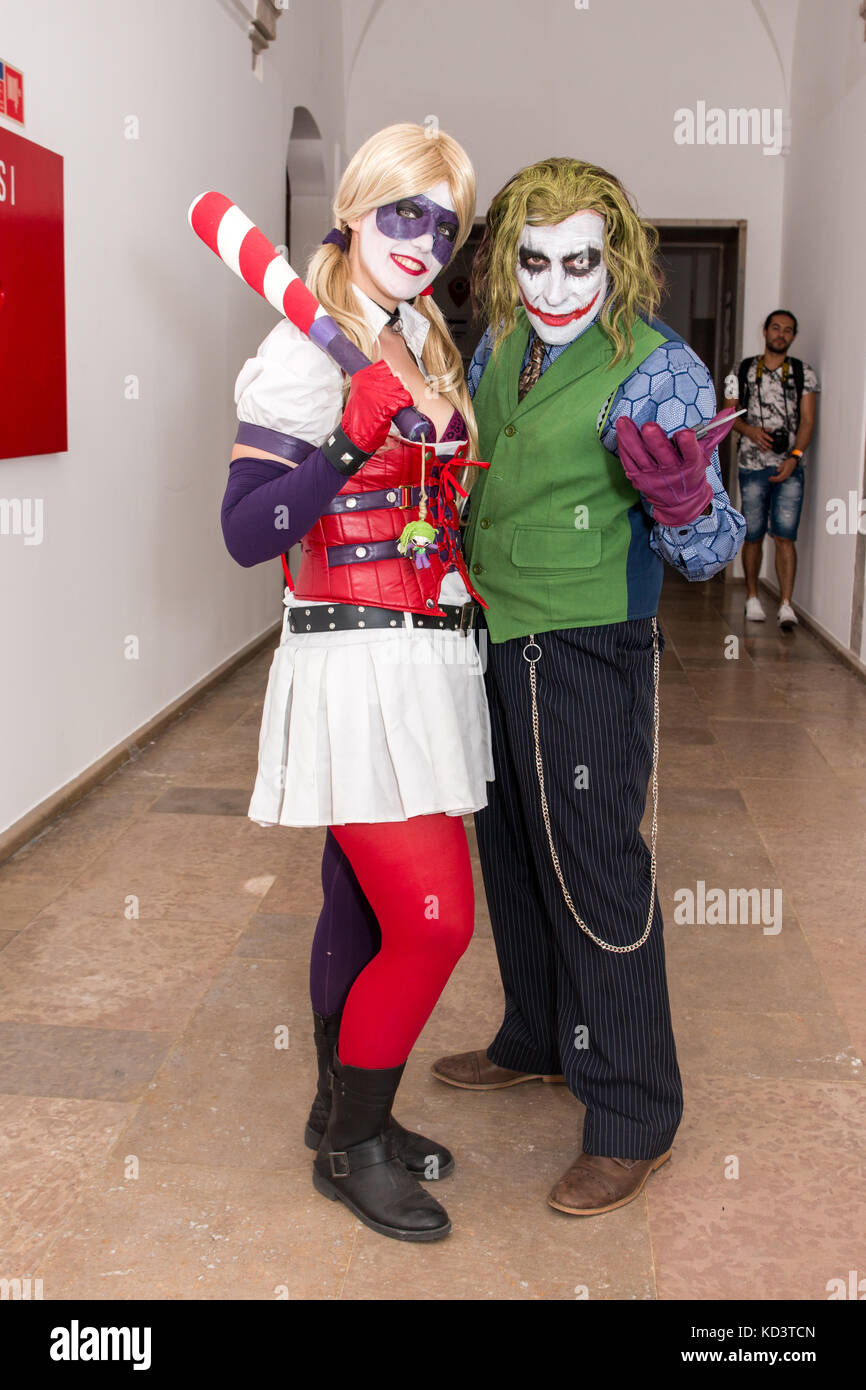 FARO, PORTUGAL - August 19, 2017: Manga & Comic Event, gathers many fans of these genres, including anime shows, cosplayers, gamers, concerts, board g Stock Photo