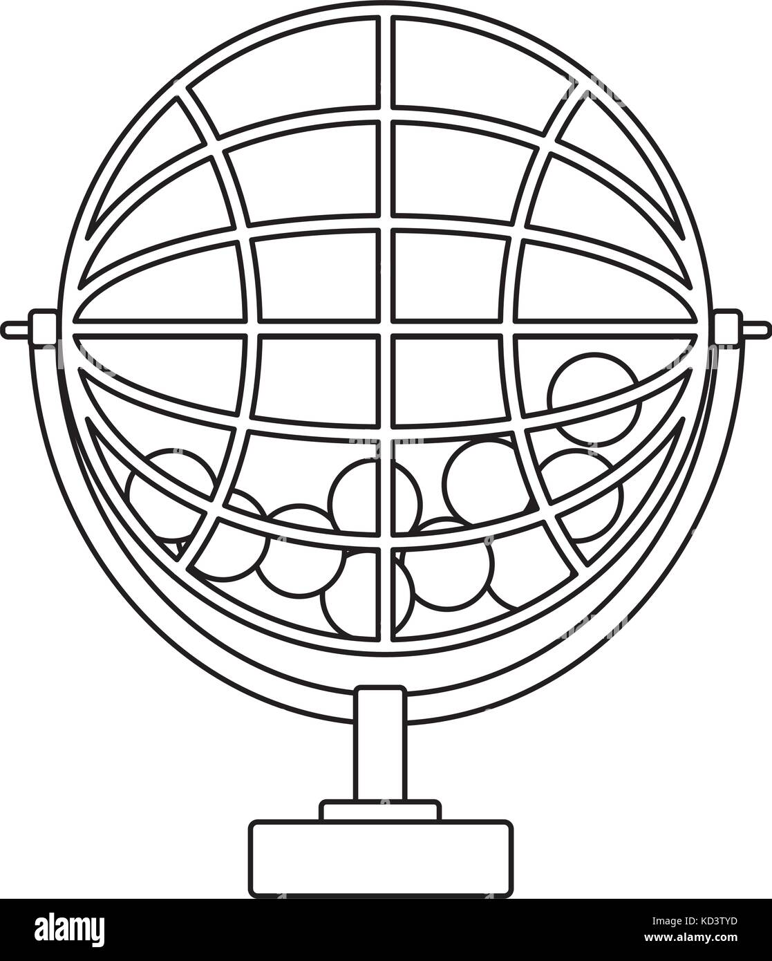 lottery wheel icon Stock Vector