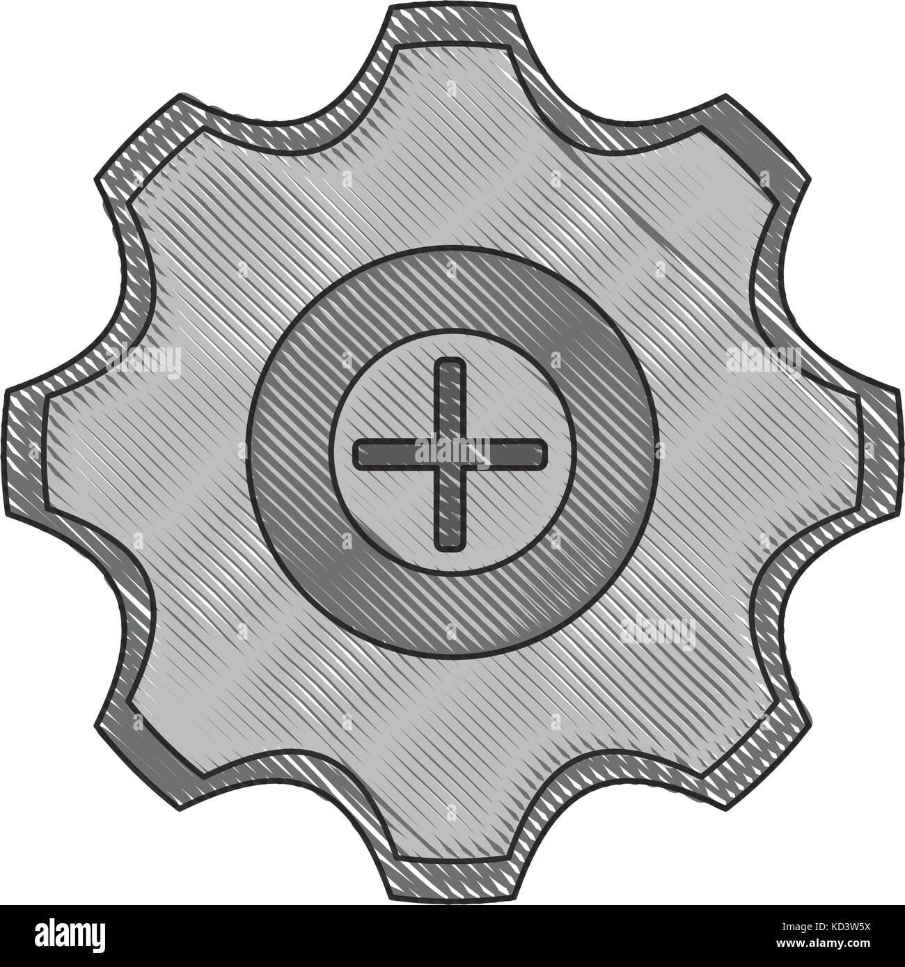 gear wheel icon over white background vector illustration Stock Vector ...