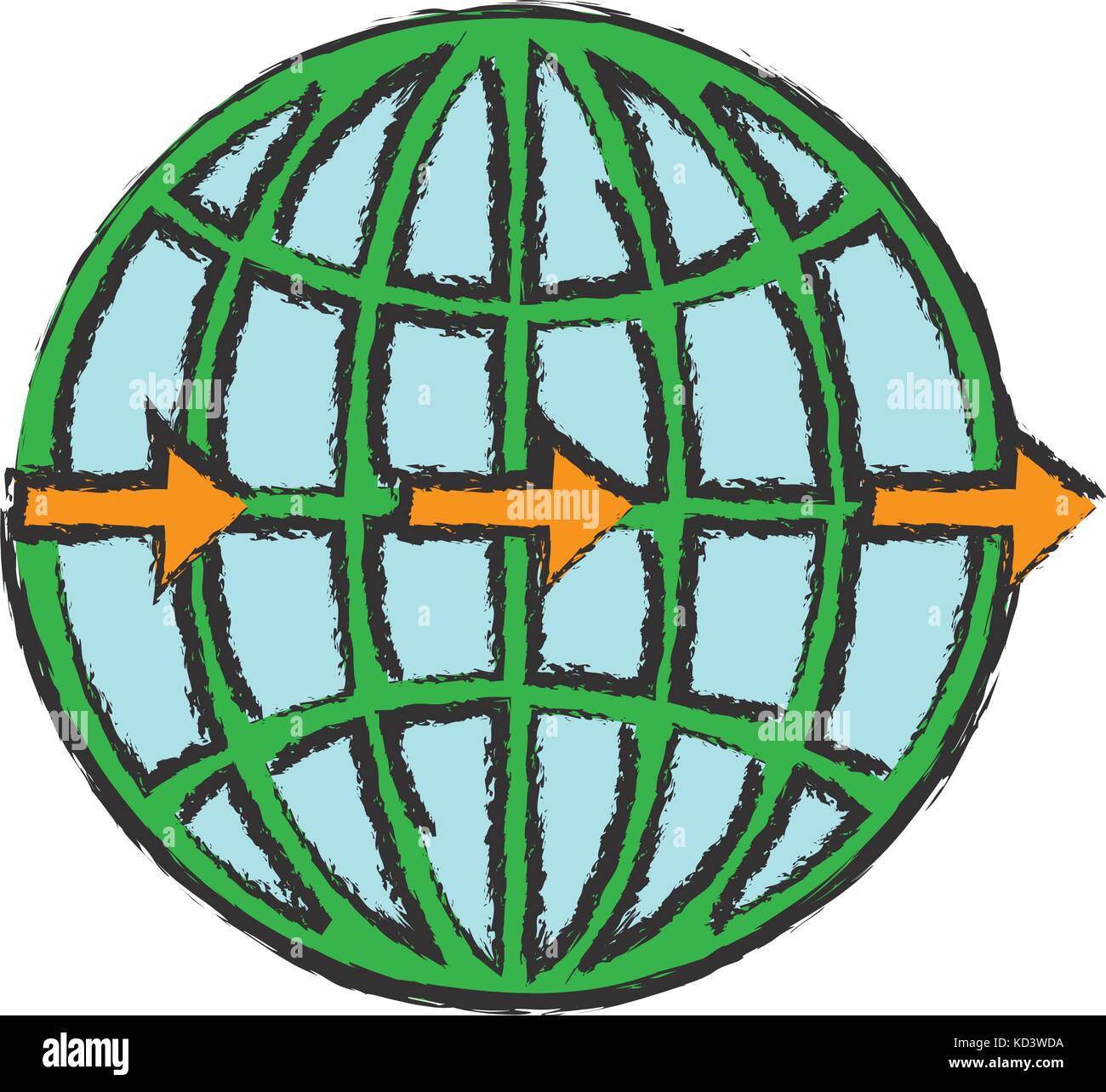 global sphere icon over white background vector illustration Stock ...