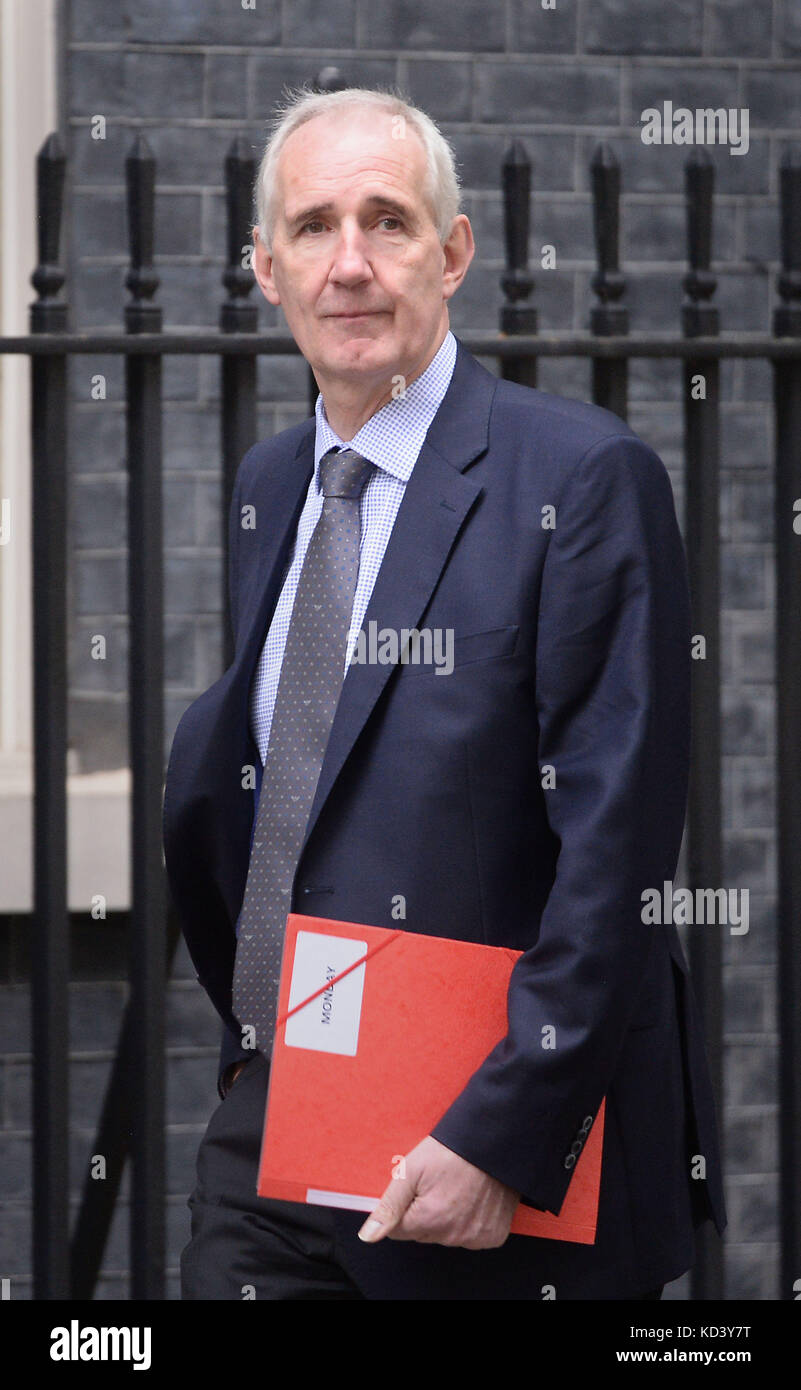 Group Chief Executive of Balfour Beatty, Leo Quinn arriving at Downing St in London for a Business Advisory Council meeting with Prime Minister Theresa May where she will reassure business leaders that the Brexit process is on track as she hosts a meeting with leading industry figures. Stock Photo