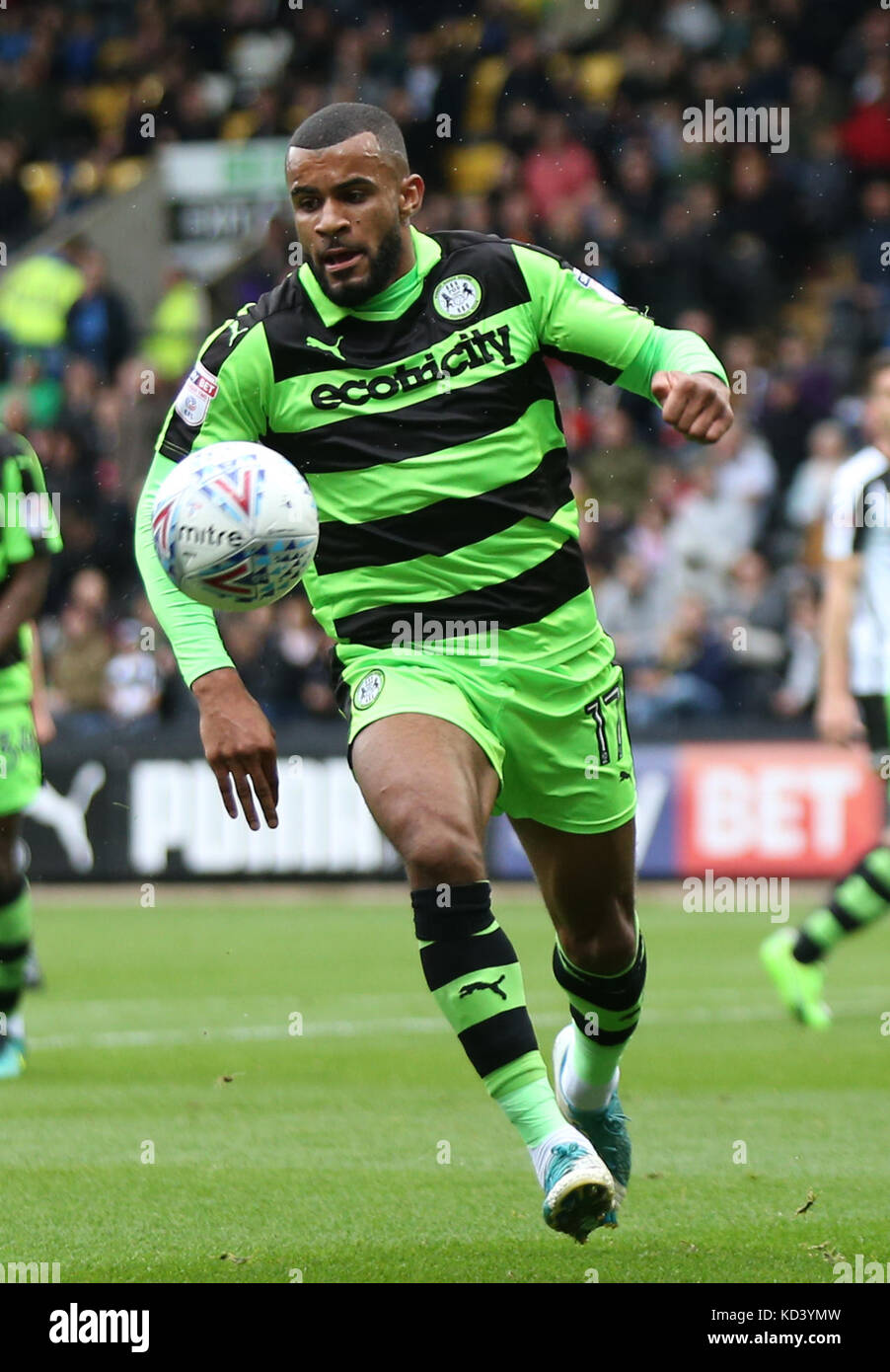 Forest Green Rovers' Daniel Wishart during the match at Meadow Lane, Nottingham. Stock Photo