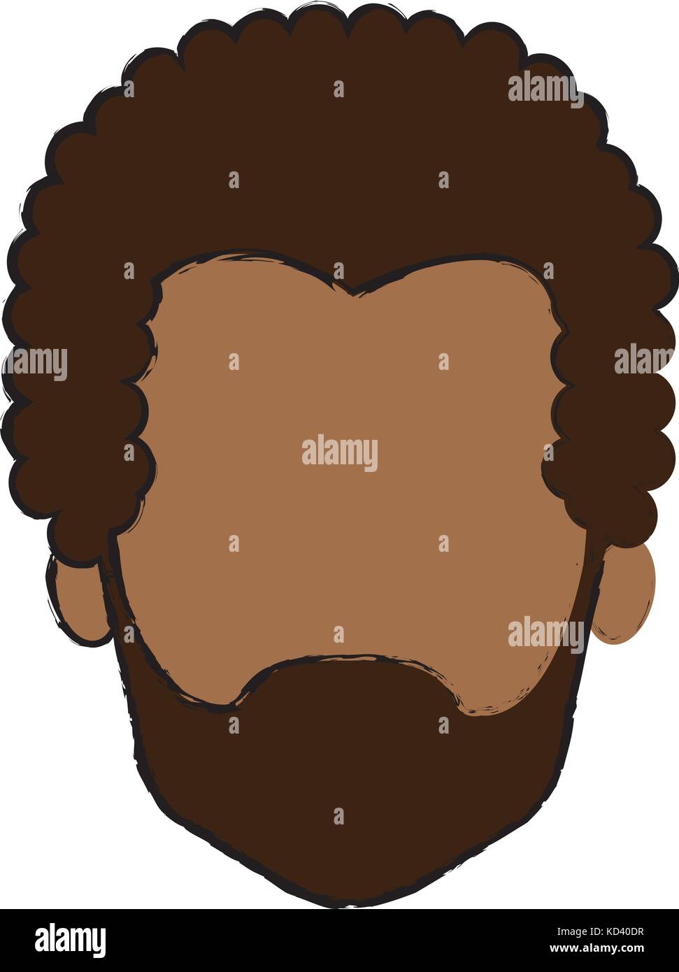young black man head avatar character vector illustration design Stock ...