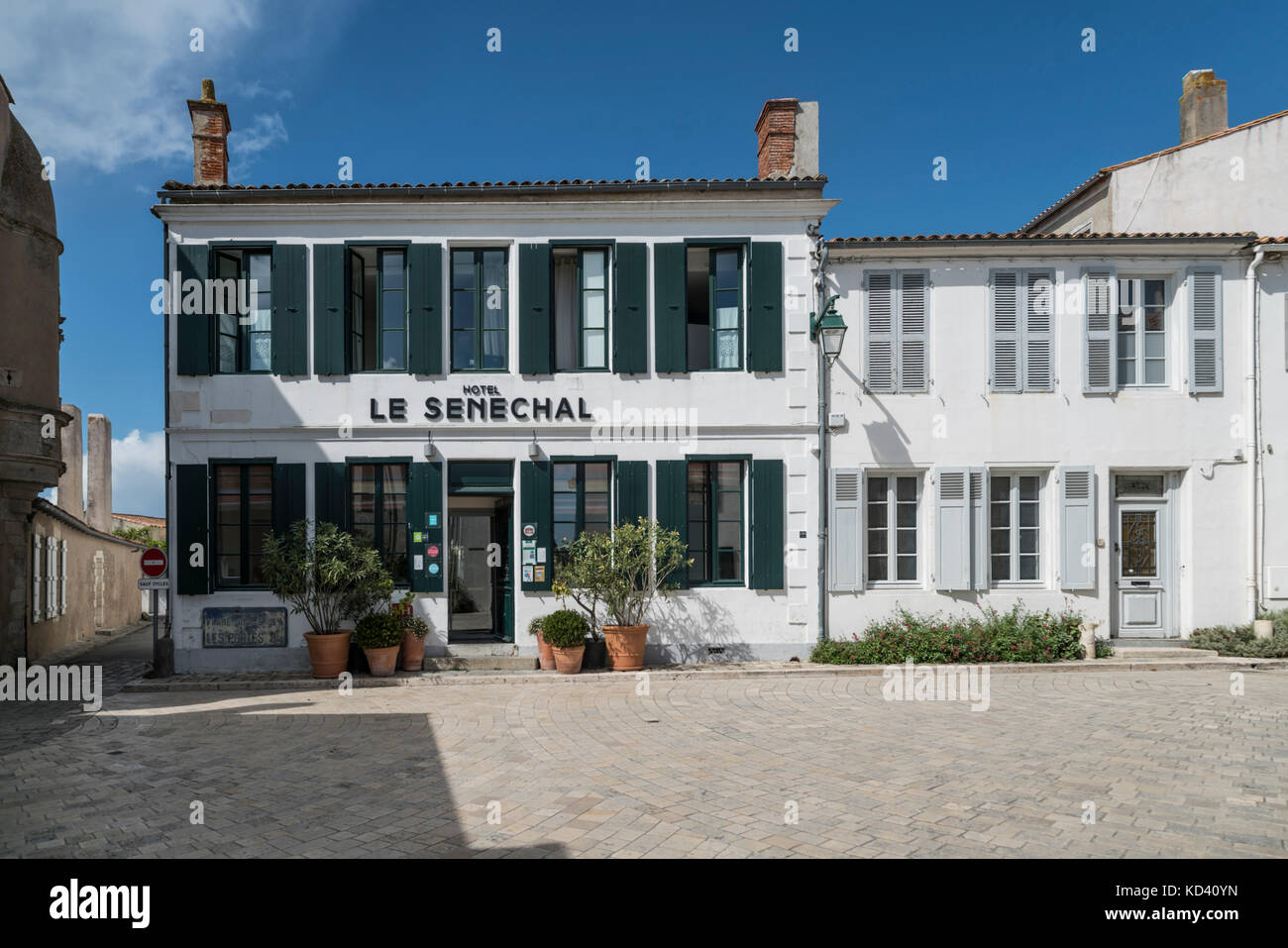 Ars-en-Re, Hotel Senechal, Ile de Re, Nouvelle-Aquitaine, french westcoast, france, Stock Photo