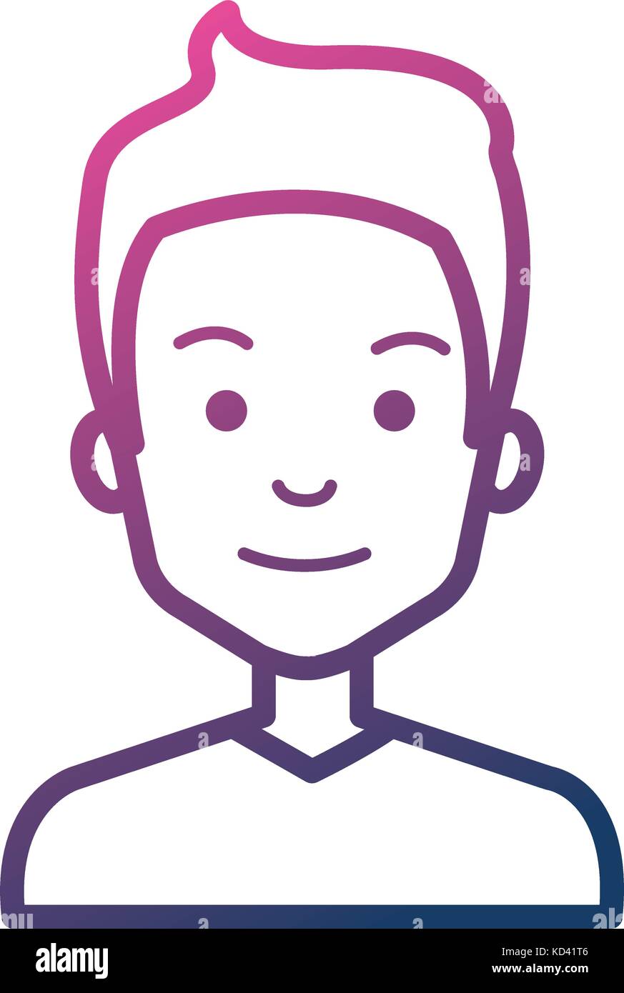 young man avatar character vector illustration design Stock Vector ...
