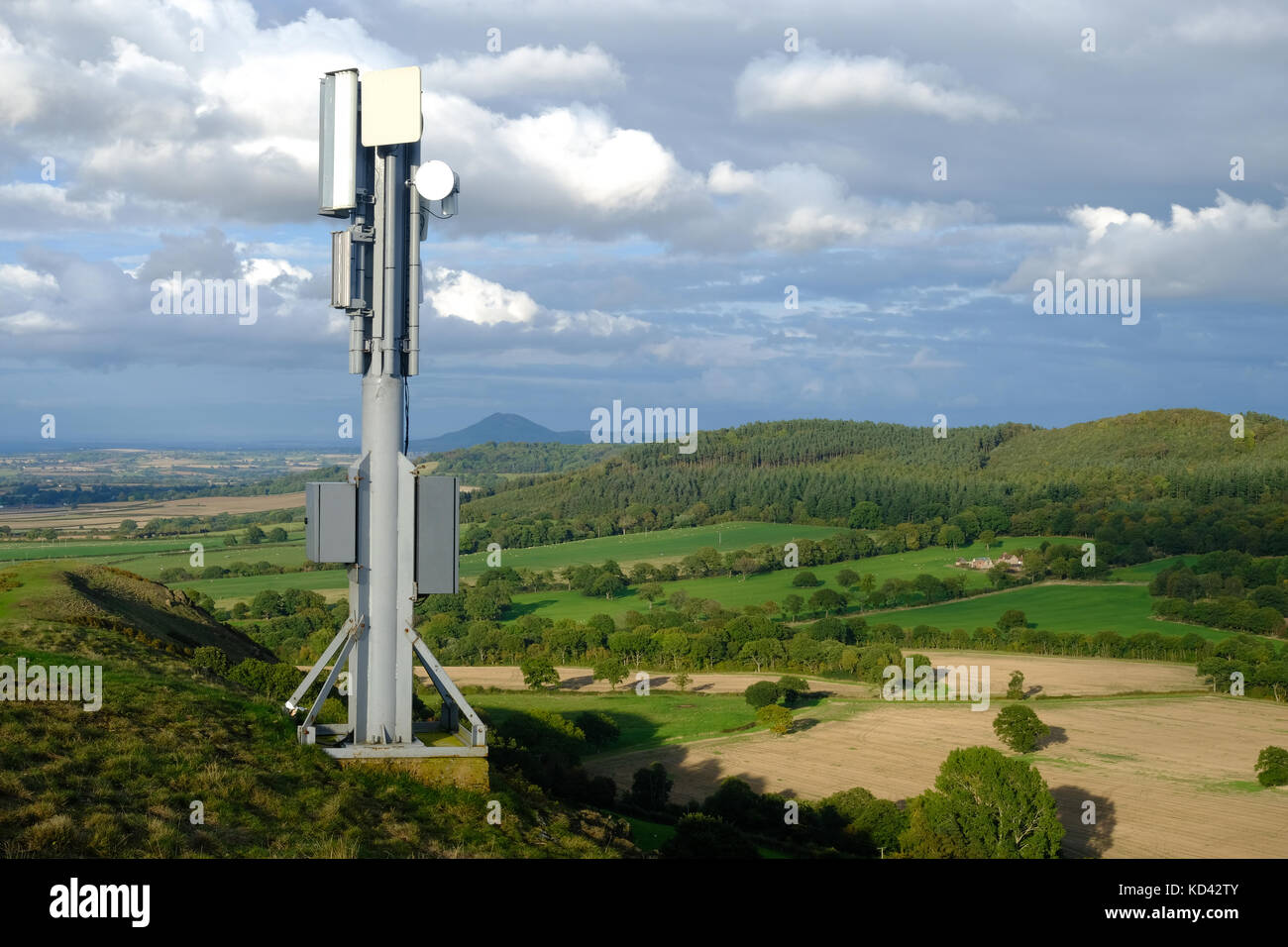 mobilephone base station on The Lawley, Shropshire, UK Stock Photo Alamy
