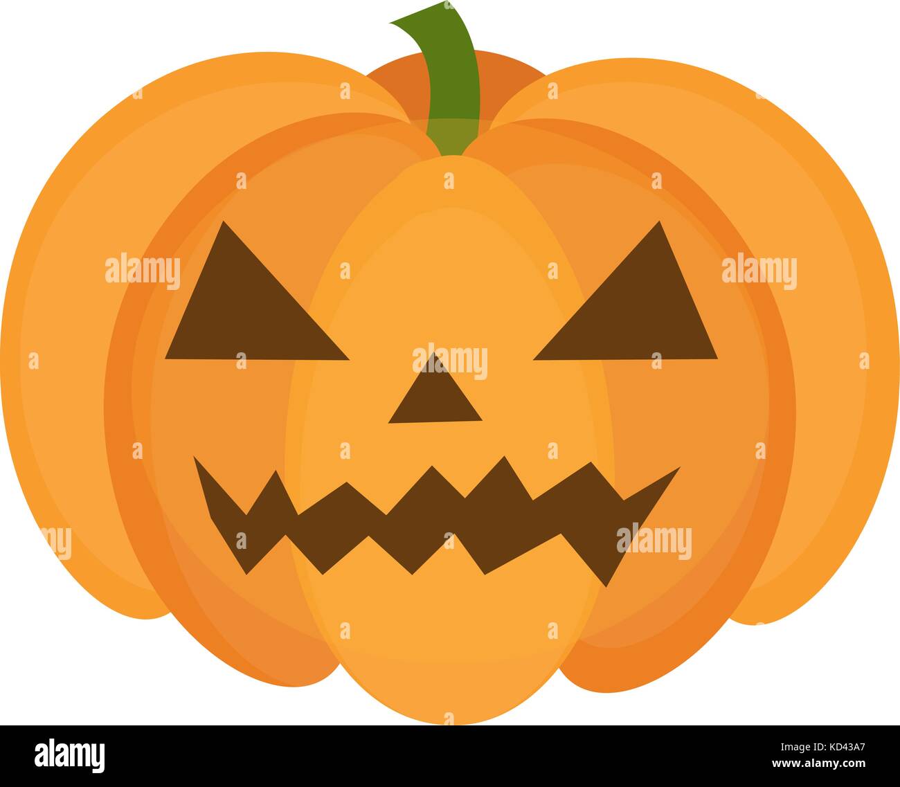 Halloween pumpkin icon flat style. Isolated on white background. Vector illustration. Stock Vector