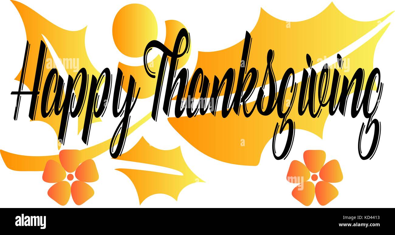 Thanksgiving greeting card with colours autumn leaves Stock Photo - Alamy