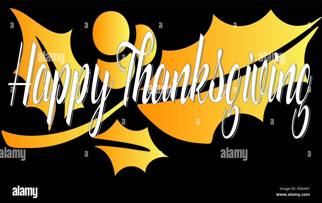Thanksgiving greeting card with colours autumn leaves Stock Photo - Alamy