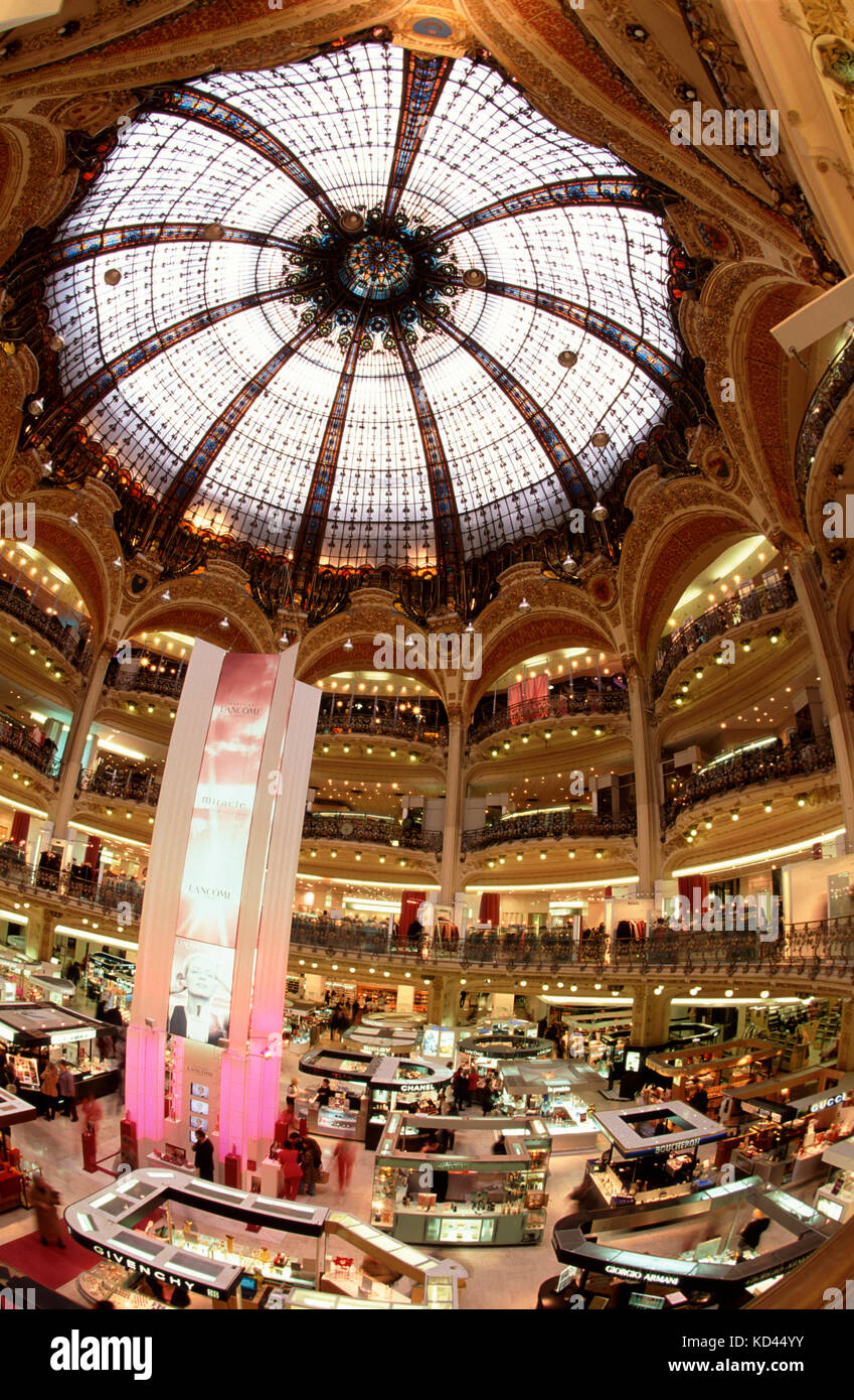 Galerie Lafayette Department Store, Paris, France Stock Photo