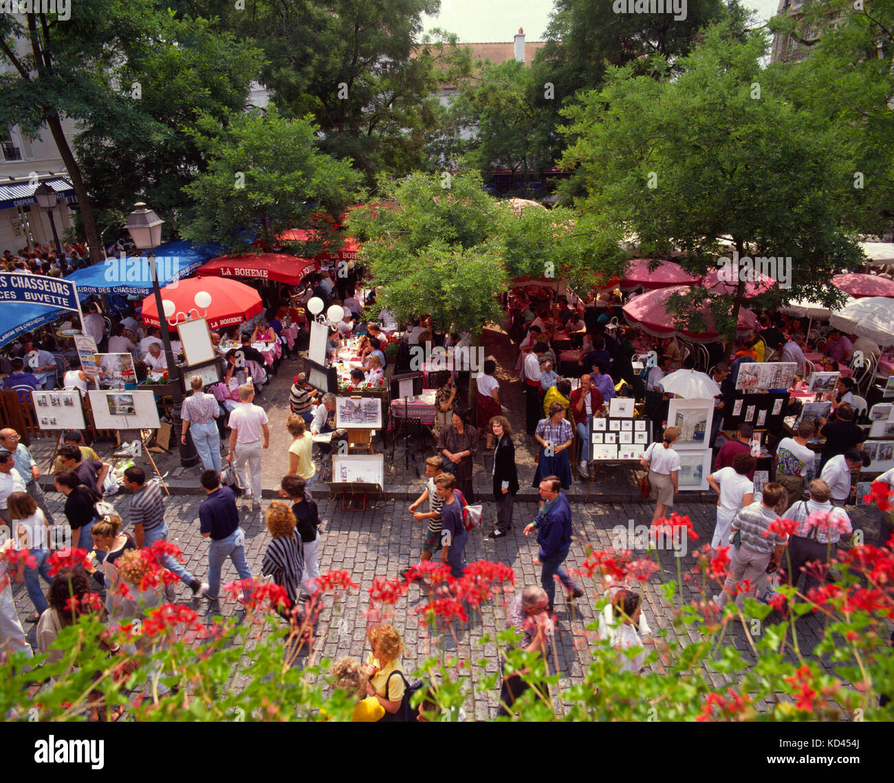 Place du Tertre, Montmartre, Paris, France Stock Photo