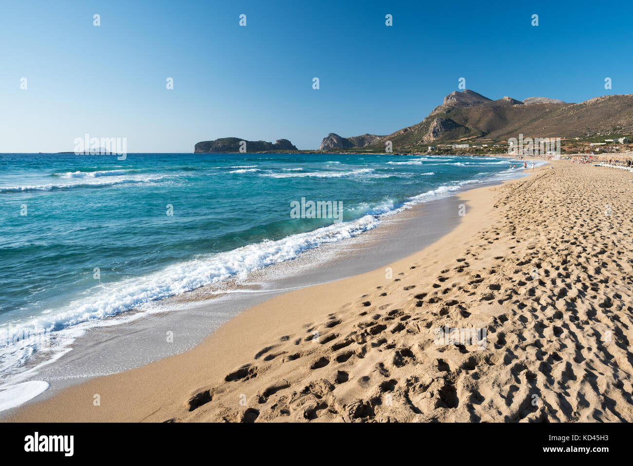 Hot summer afternoon at sandy Falasarna beach Crete Stock Photo Alamy