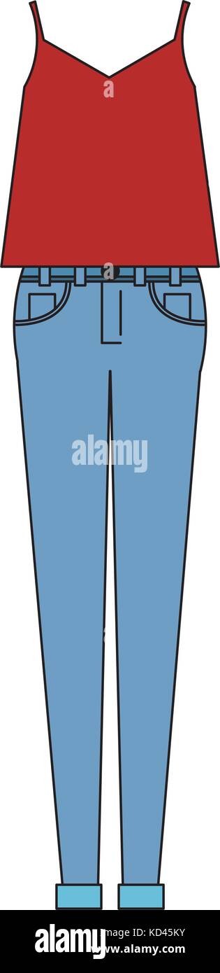 female casual clothes icon vector illustration design Stock Vector ...