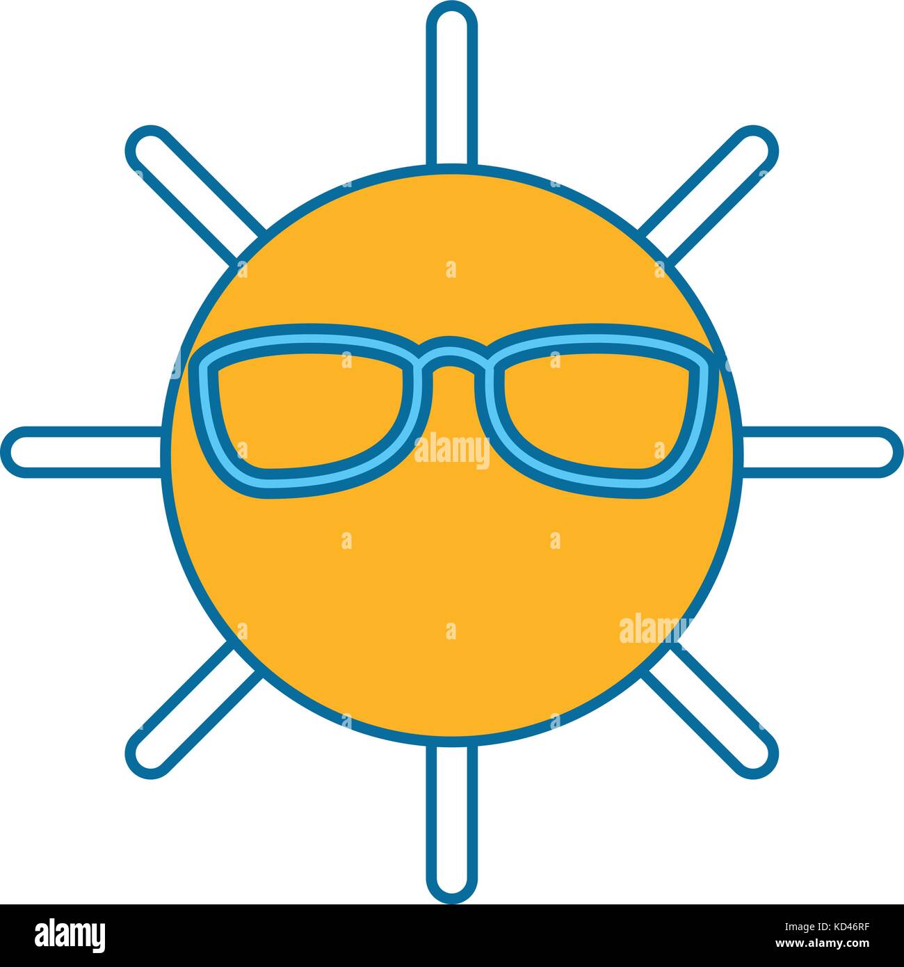 summer sun isolated icon vector illustration design Stock Vector Image ...