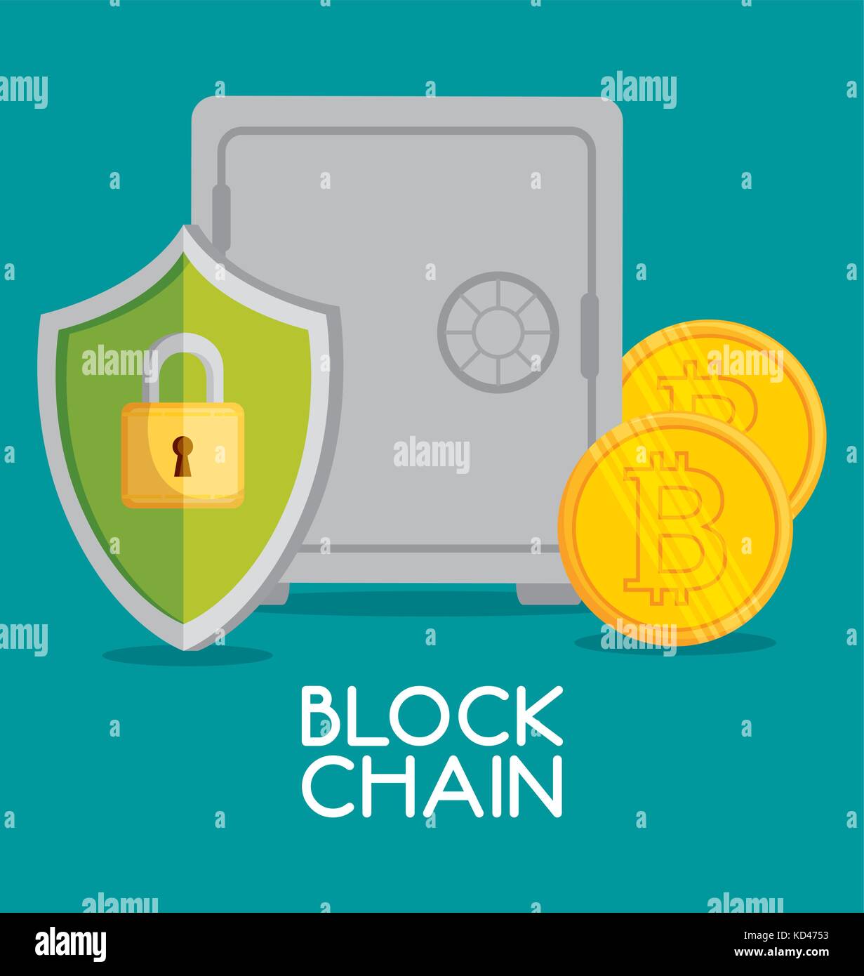 block chain tecnology concept vector illustration graphic design Stock ...